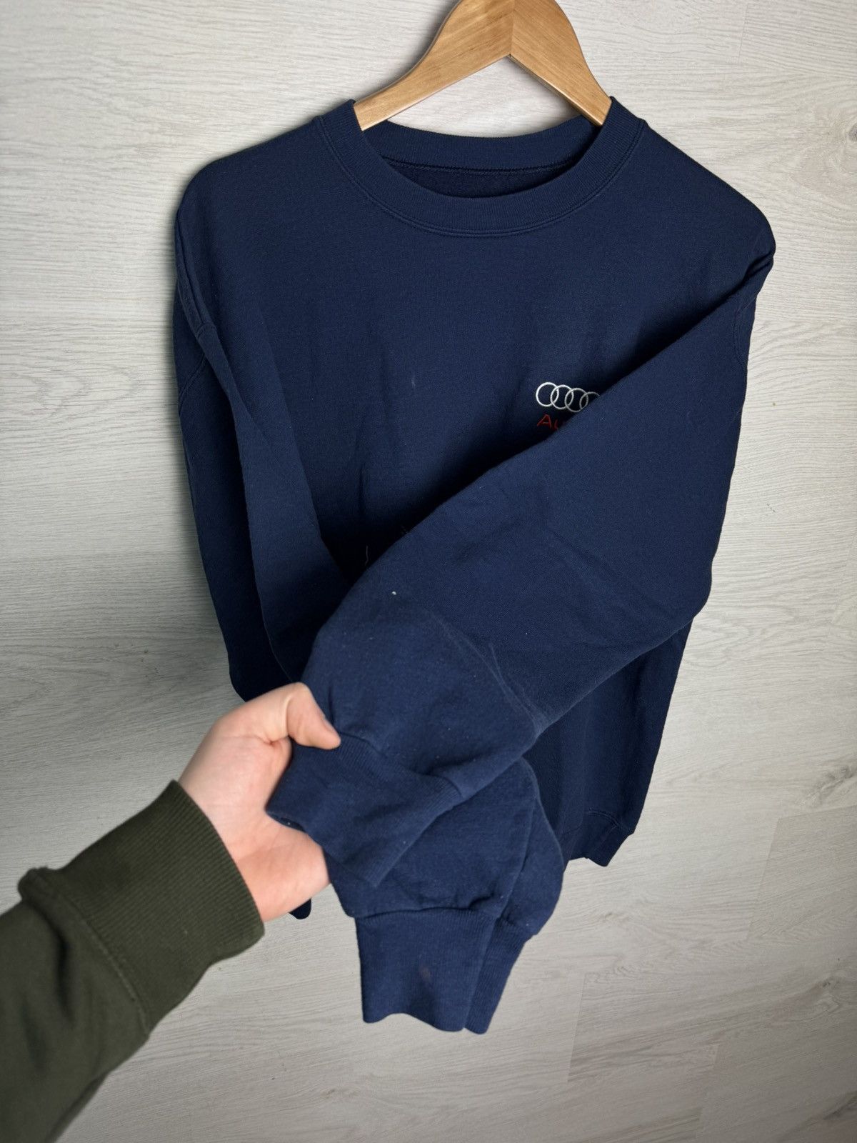 Audi Audi Sweatshirt Vintage Racing Navy Blue Crewneck Size L Size US L / EU 52-54 / 3 - 6 Thumbnail
