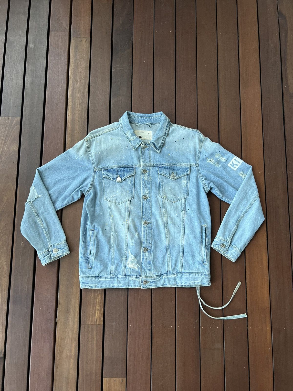 image of Kith Laight Denim Jacket in Hosu Blue, Men's (Size XL)