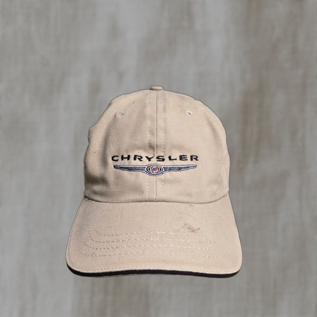 Logo 7 VINTAGE Chrysler Hat Adult Adjustable Strapback Tan Logo Wings Spelled out Size ONE SIZE - 1 Thumbnail