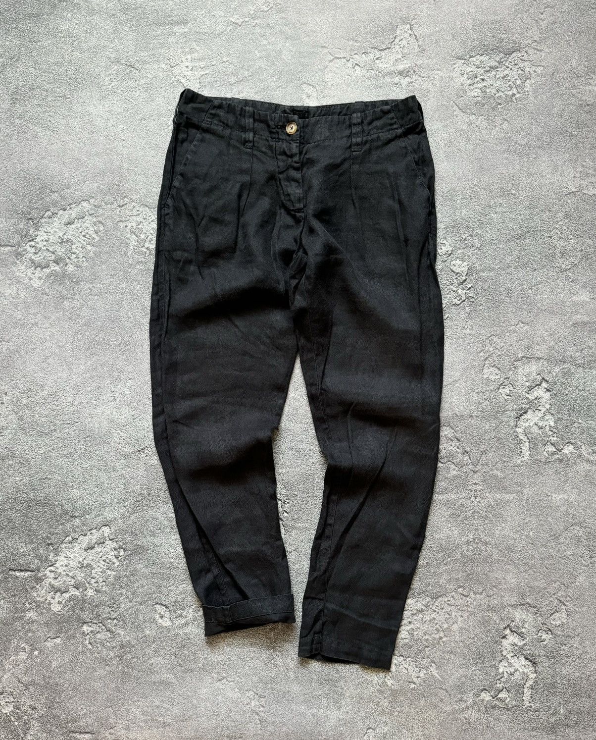 120% Lino × Designer 120% Lino S Wmns dark gray pant trouser chino Size 25" / US 0 / IT 36 - 6 Thumbnail