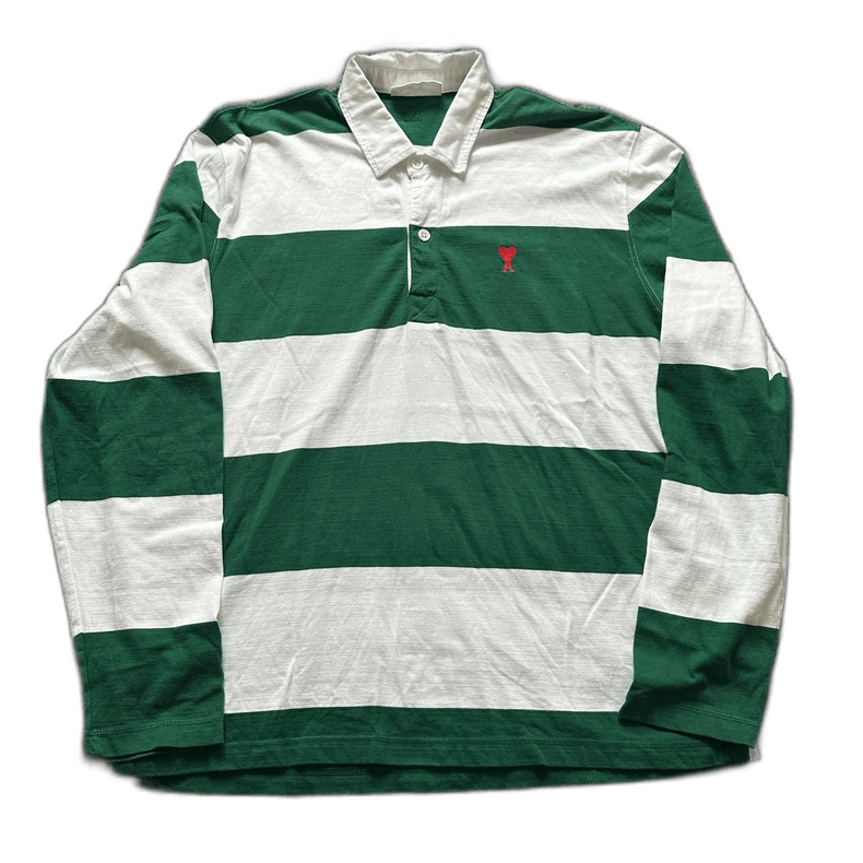 AMI Ami Paris Long Sleeve Polo Shirt Size US L / EU 52-54 / 3 - 1 Thumbnail