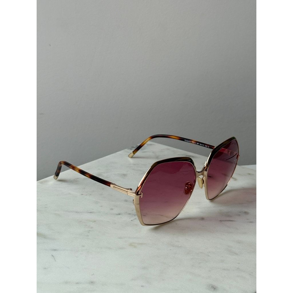 Tom Ford NEW Tom Ford TF0912 Fonda Gold Metal Sunglasses $535 Size ONE SIZE - 4 Thumbnail