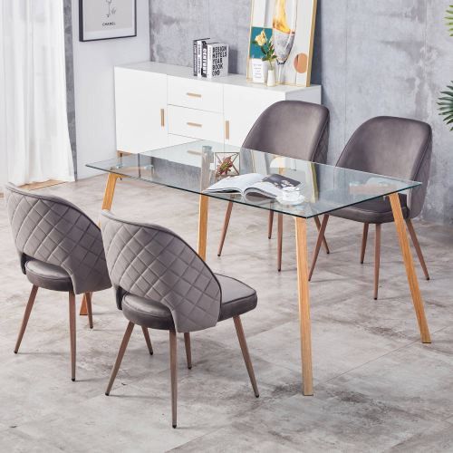Designer × Homemade Glass Dining Table Modern Minimalist Rectangular for 4-6 wi Size US L / EU 52-54 / 3 - 6 Thumbnail