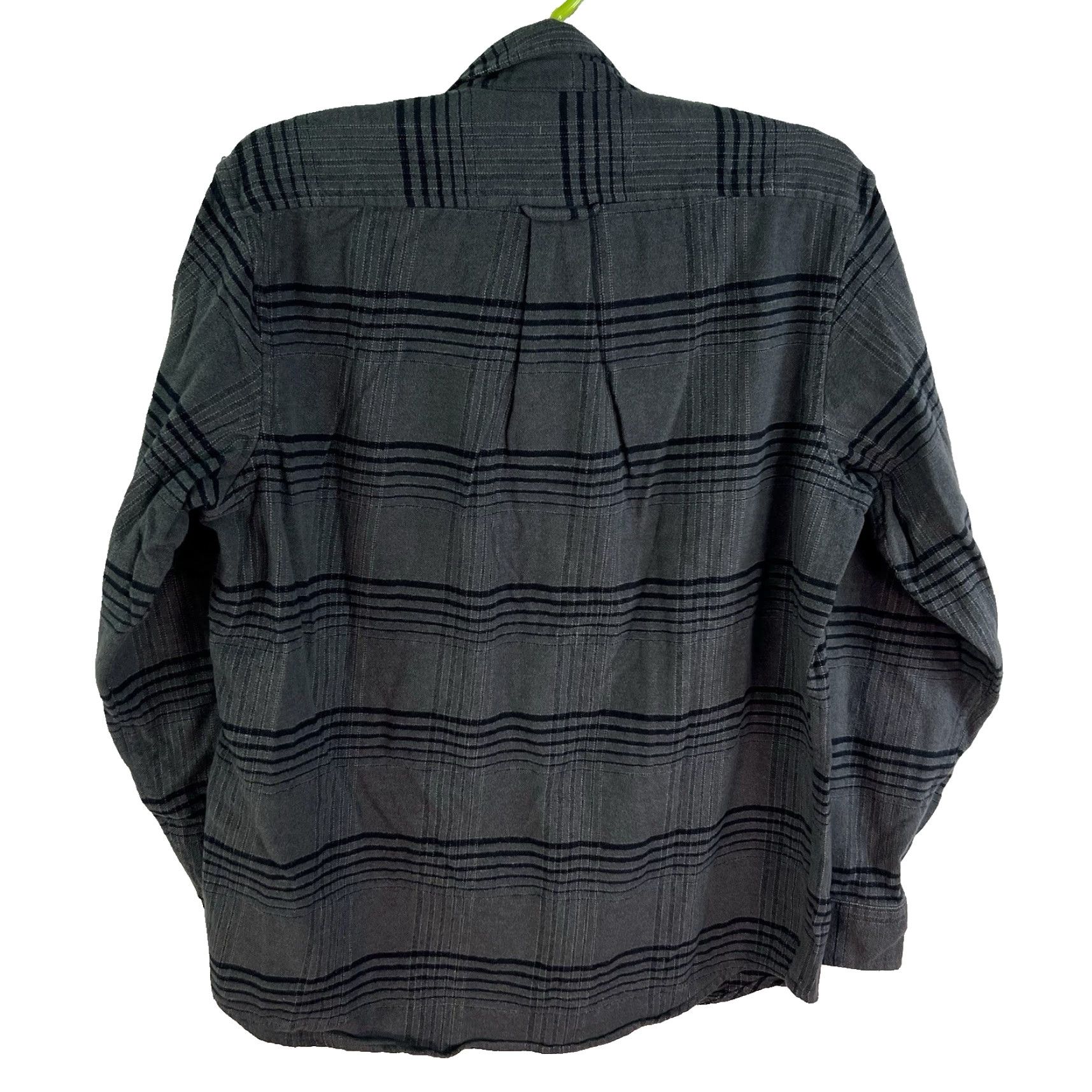 Lands' End Blake Shelton Plaid Flannel Button-Up Shirt Mens Medium (15.5) Gray/Blue Classic Western Outdoor Size US M / EU 48-50 / 2 - 4 Thumbnail