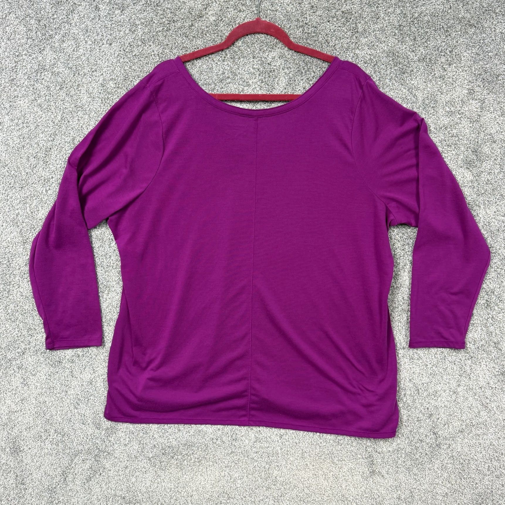 Vintage Lane Bryant Shirt Womens 22/24 Plus Purple V-Neck Long Sleeve Casual Layering Jersey T-Shirt Women's Cardis? Size 3XL / US 20-22 - 6 Thumbnail