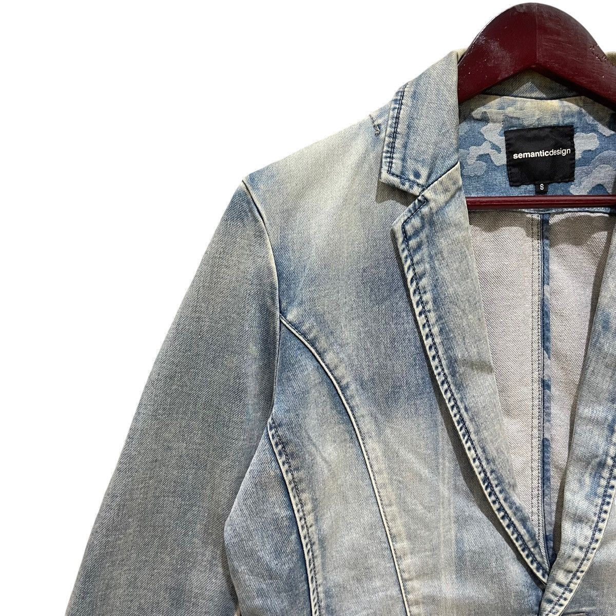 If Six Was Nine × Japanese Brand × semanticdesign Semantic Design Distressed Denim Jacket Size US S / EU 44-46 / 1 - 4 Thumbnail