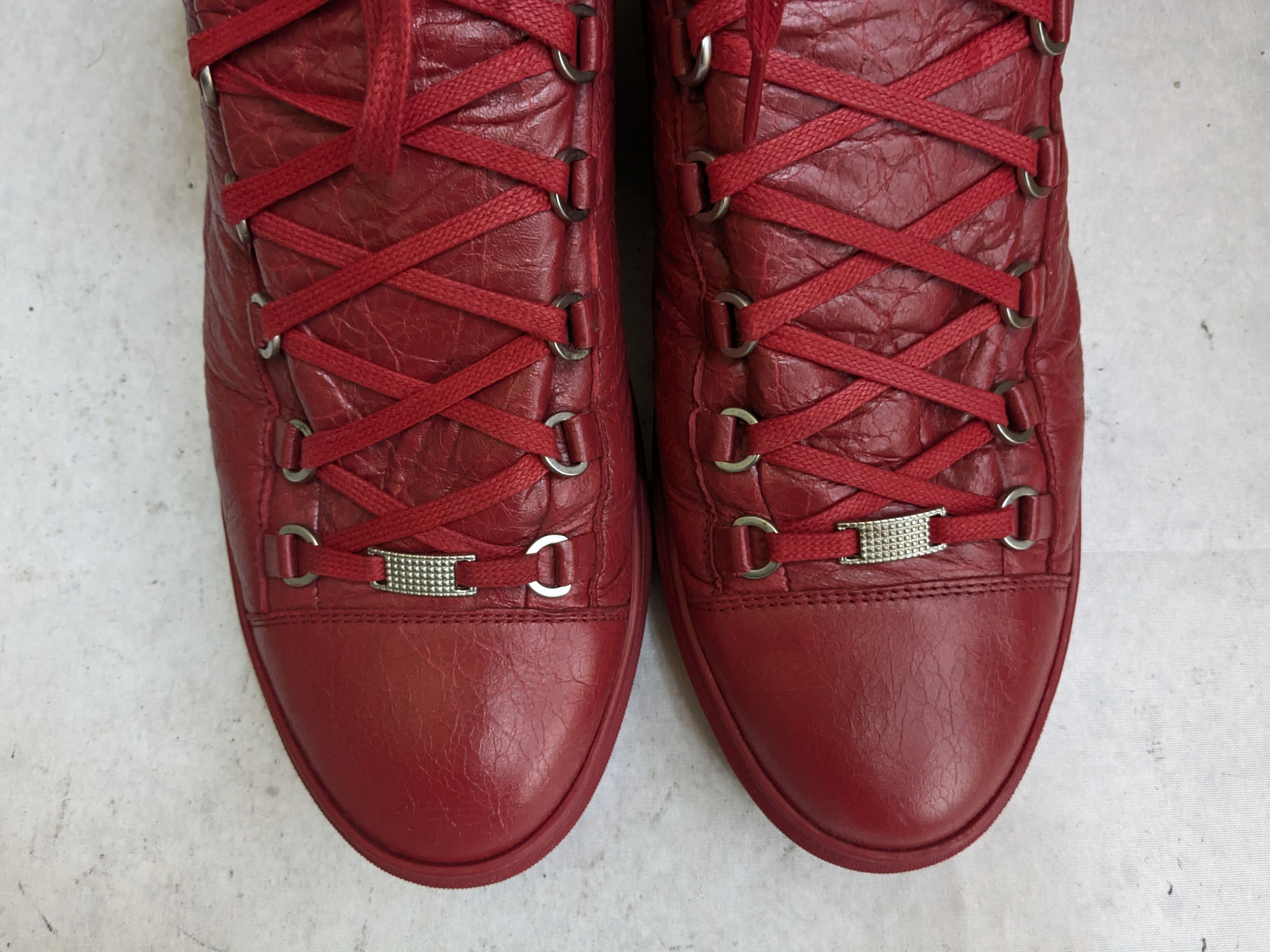 Balenciaga Balenciaga Arena Sneakers Red 14 High Tops Leather Size US 14 / EU 47 - 3 Thumbnail