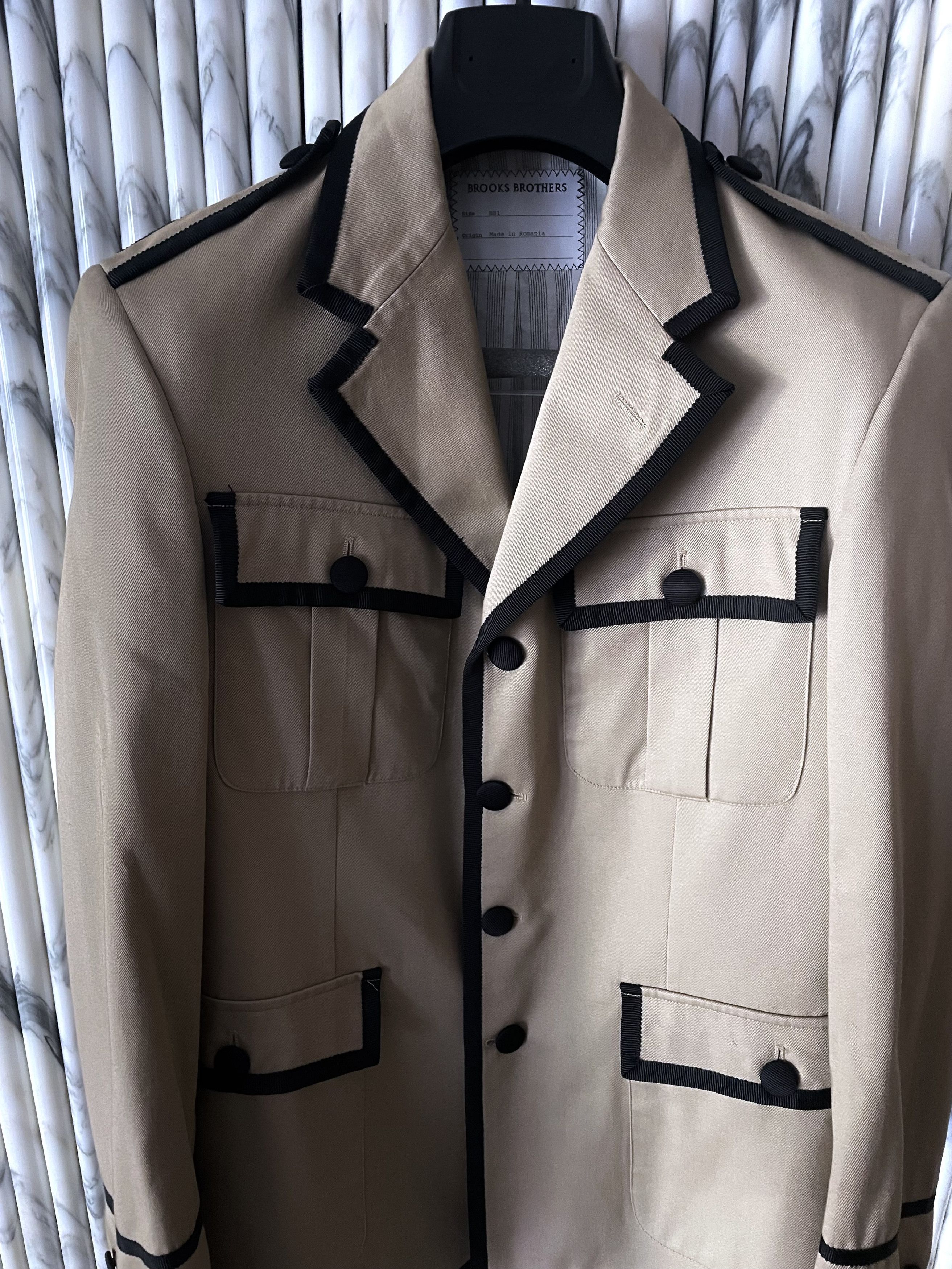 Brooks Brothers Black Fleece THOM BROWNE GROSGRAIN PIPING MILITARY OFFICER JACKET Size US M / EU 48-50 / 2 - 4 Thumbnail