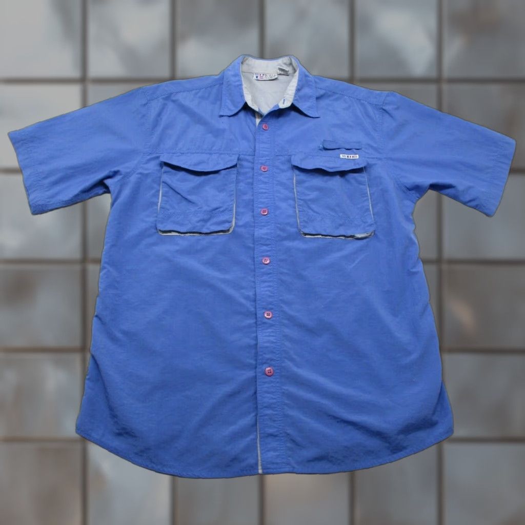 Vintage VINTAGE North Atlantic Trading Shirt Large L Button Up Outdoor 1990s Blue Mens Size US L / EU 52-54 / 3 - 1 Thumbnail
