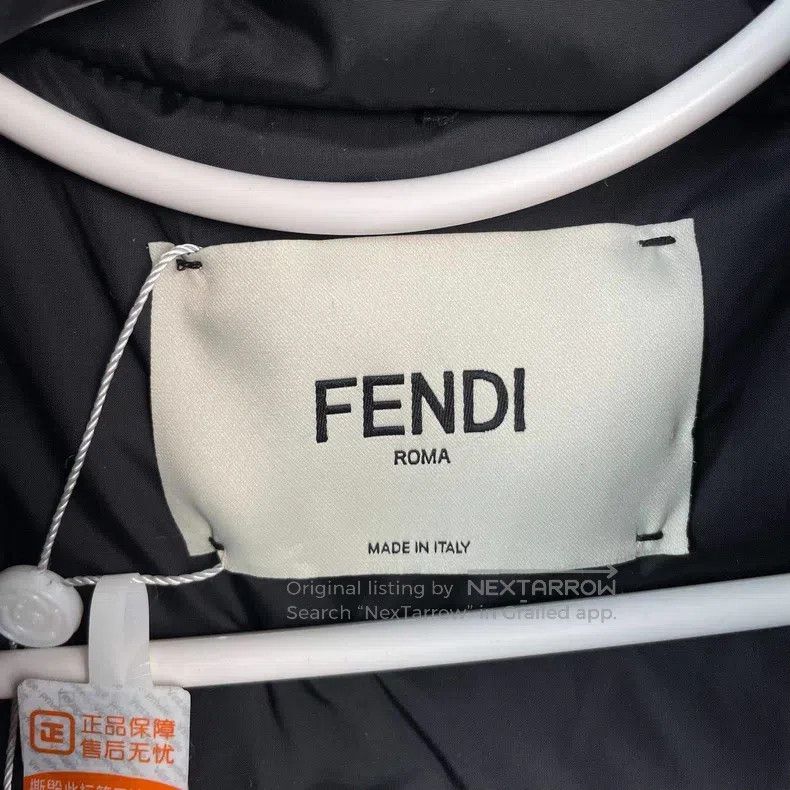 Fendi Fendi Sequined Hooded Down Jacket, Silver Size S / US 4 / IT 40 - 3 Thumbnail