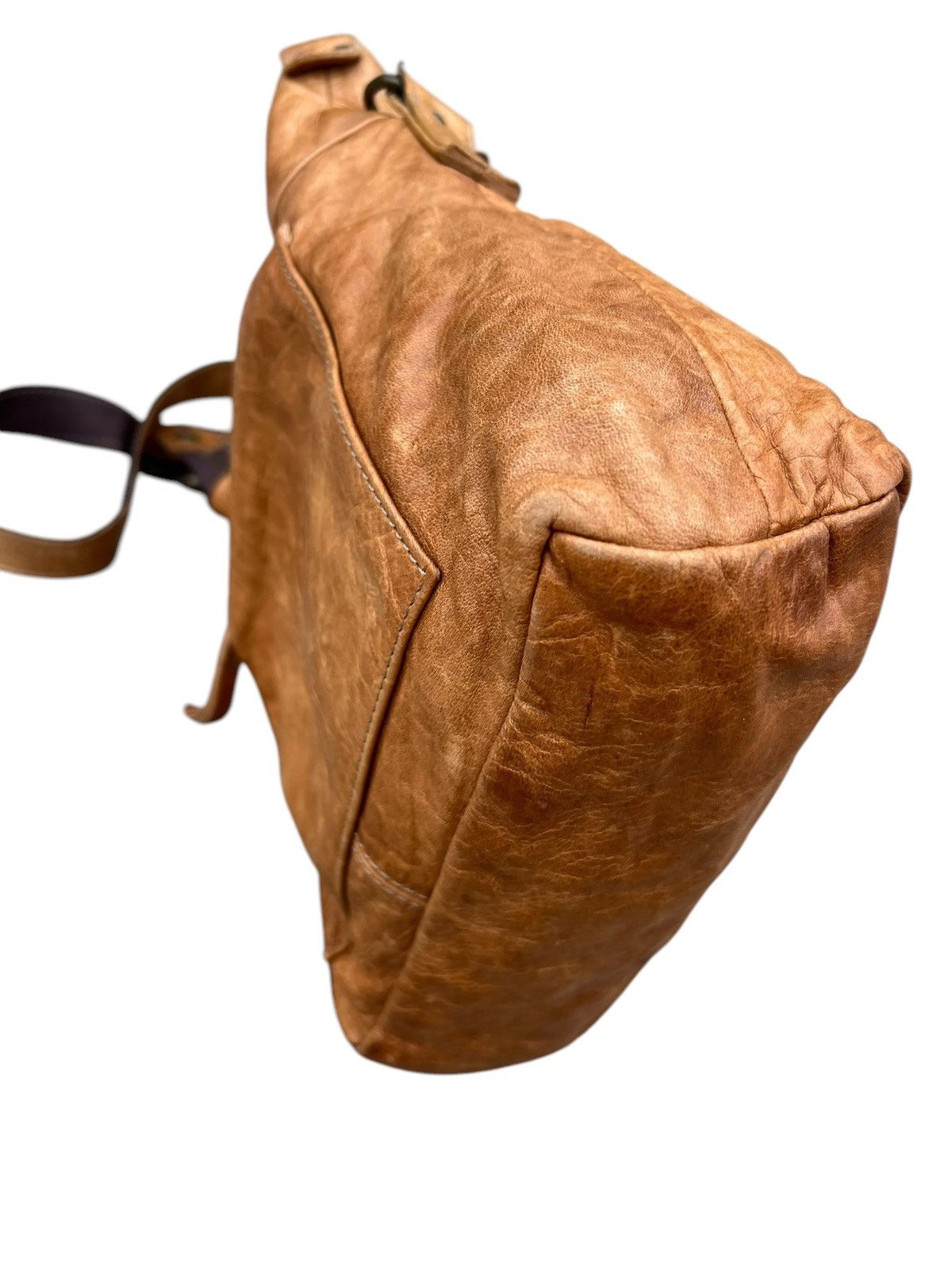 Leather Vintage Vanity Bash Japan Distressed Patina Leather Bag Size ONE SIZE - 18 Thumbnail