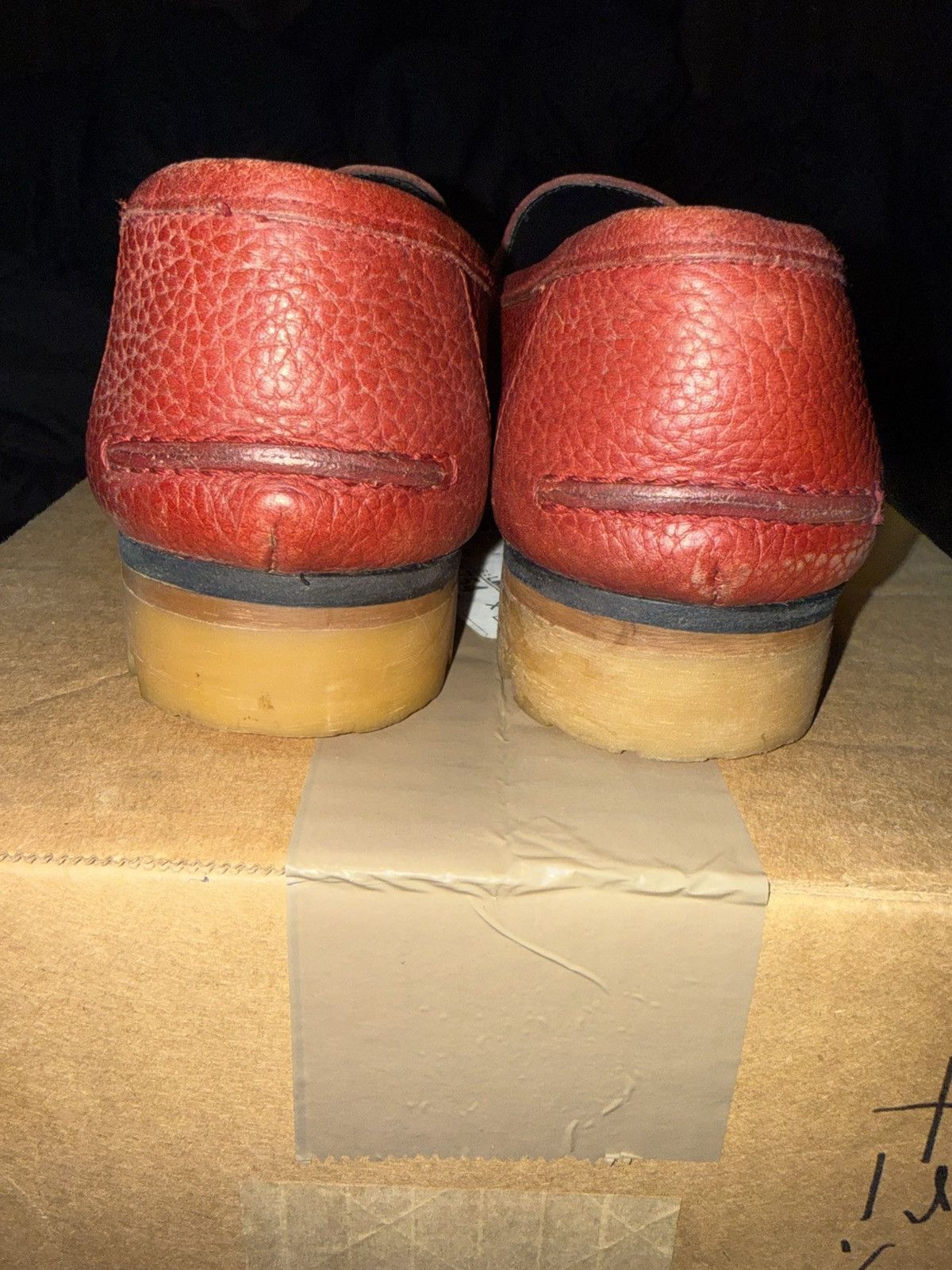 Gucci Gucci Red horsebit Leather Loafers m9 vibram sole Size US 9 / EU 42 - 9 Thumbnail
