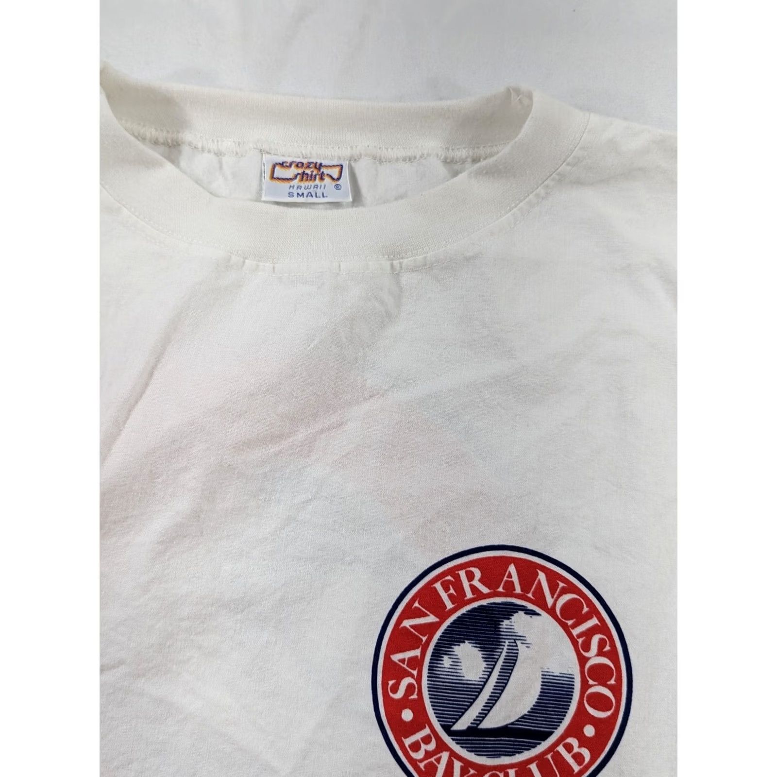 Vintage VINTAGE Crazy Shirts Shirt Long Sleeve White Small Unisex Adults Graphic Tee Beer Print 100% Cotton San Francisco Bay Club Hawaii Size US S / EU 44-46 / 1 - 3 Thumbnail