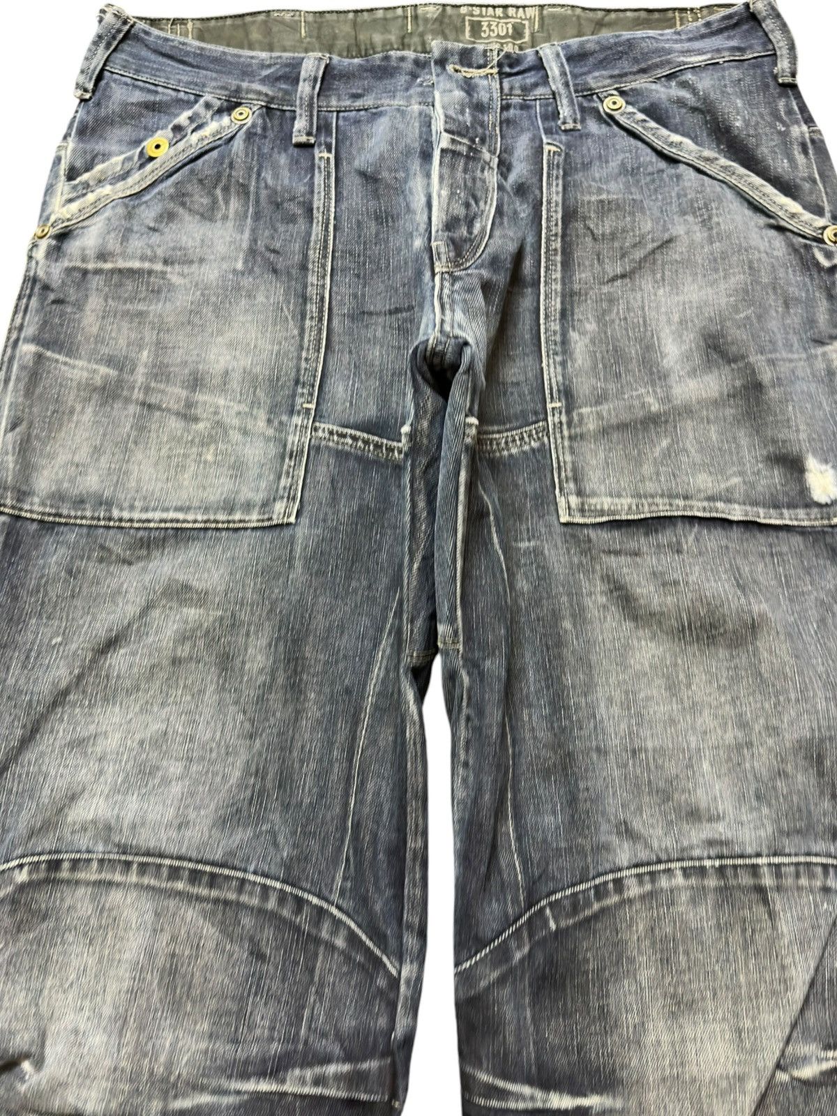 G-Star Vintage G-Star Raw 3301 Double Knee Tactical Jeans Size US 34 / EU 50 - 2 Thumbnail