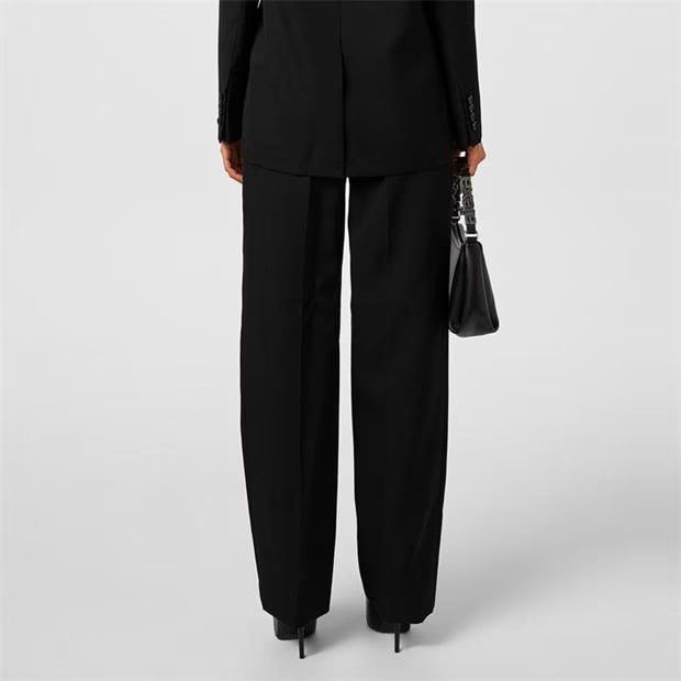 Alexander Wang o1g2r1mq0824 Logo Waistband Straight Leg Trousers in Black Size 27" / US 4 / IT 40 - 4 Thumbnail