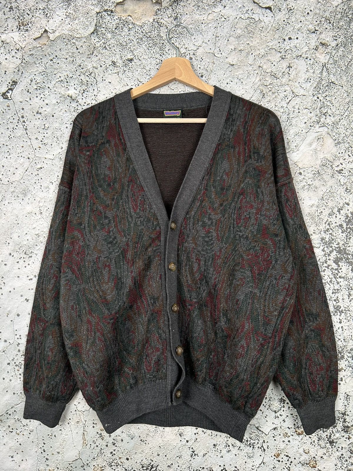 Vintage Coloured Cable Knit Sweater Wool 90s Avantgarde