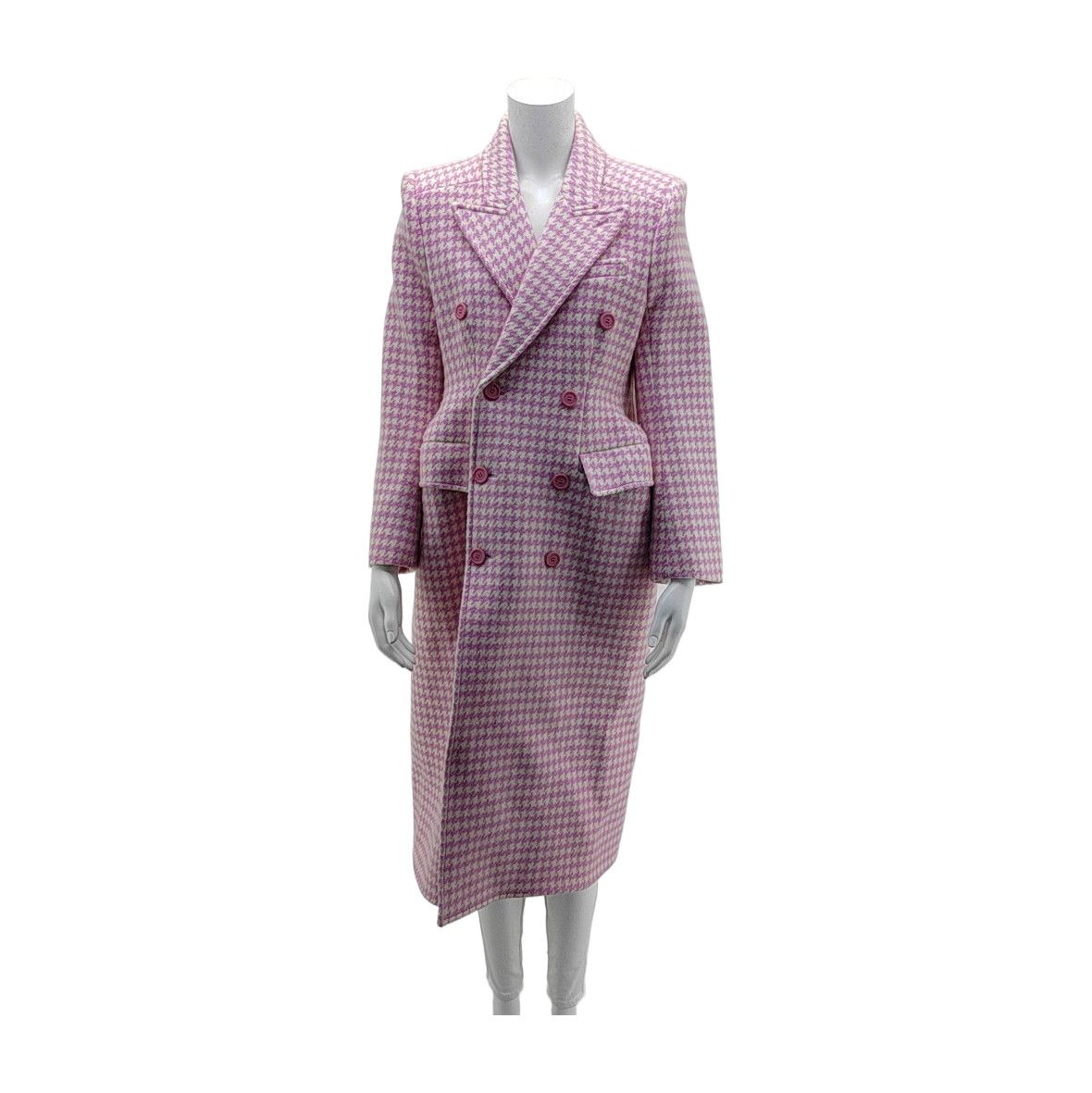 Balenciaga Balenciaga Houndstooth Wool Coat Size 38 Size XS / US 0-2 / IT 36-38 - 1 Thumbnail