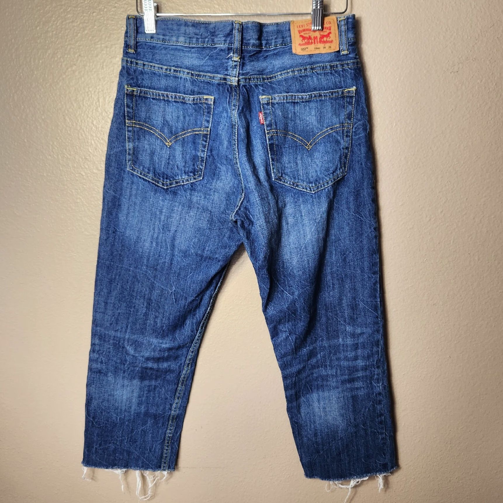 Levi's Levi's 502 Cropped Jeans - Women's Denim Jeans, Mid Rise, Tapered, Blue, 29, Distressed, Pockets, Stretch, Regular Size 29" - 4 Thumbnail