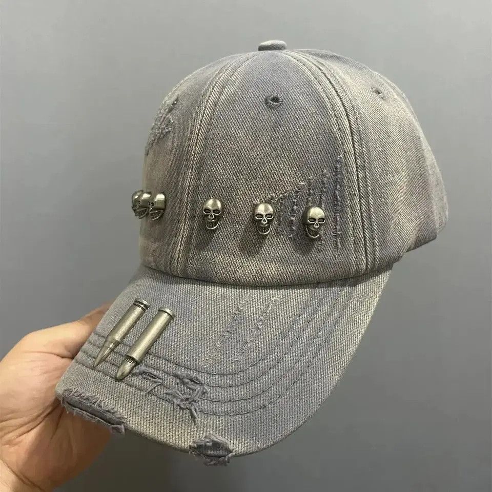 Japanese Brand Bullet Head Metal Skull Cap Size ONE SIZE - 2 Thumbnail
