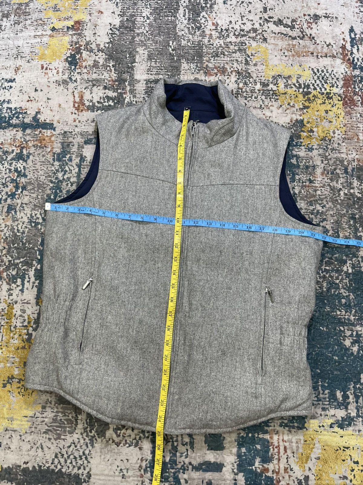 DAKS Daks Reversible Feather Down Wool Nylon Vest Size US M / EU 48-50 / 2 - 9 Thumbnail