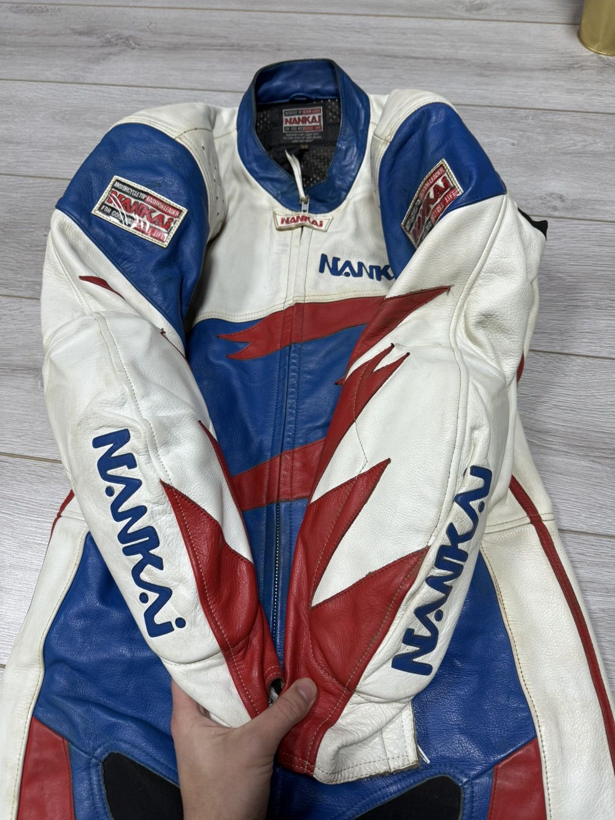 NANKAI Japan Leather suit overall MOTO protection