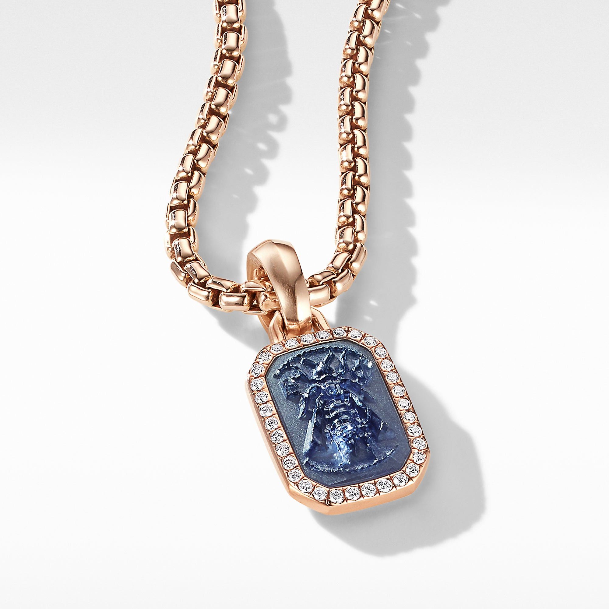 David Yurman o1w1db10325 Bee Amulet Rose Gold with Iolite and Diamonds Size ONE SIZE - 3 Thumbnail