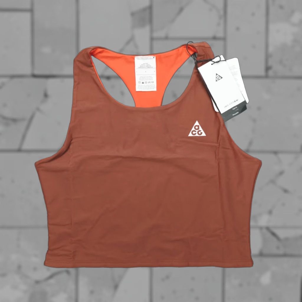 Nike Nike Dri-FIT Tank Reversible Women's Size L Orange Sleeveless Racerback Scoop Neck Nike ACG "Tree Frog" HJ0252-245 Size ONE SIZE - 1 Thumbnail