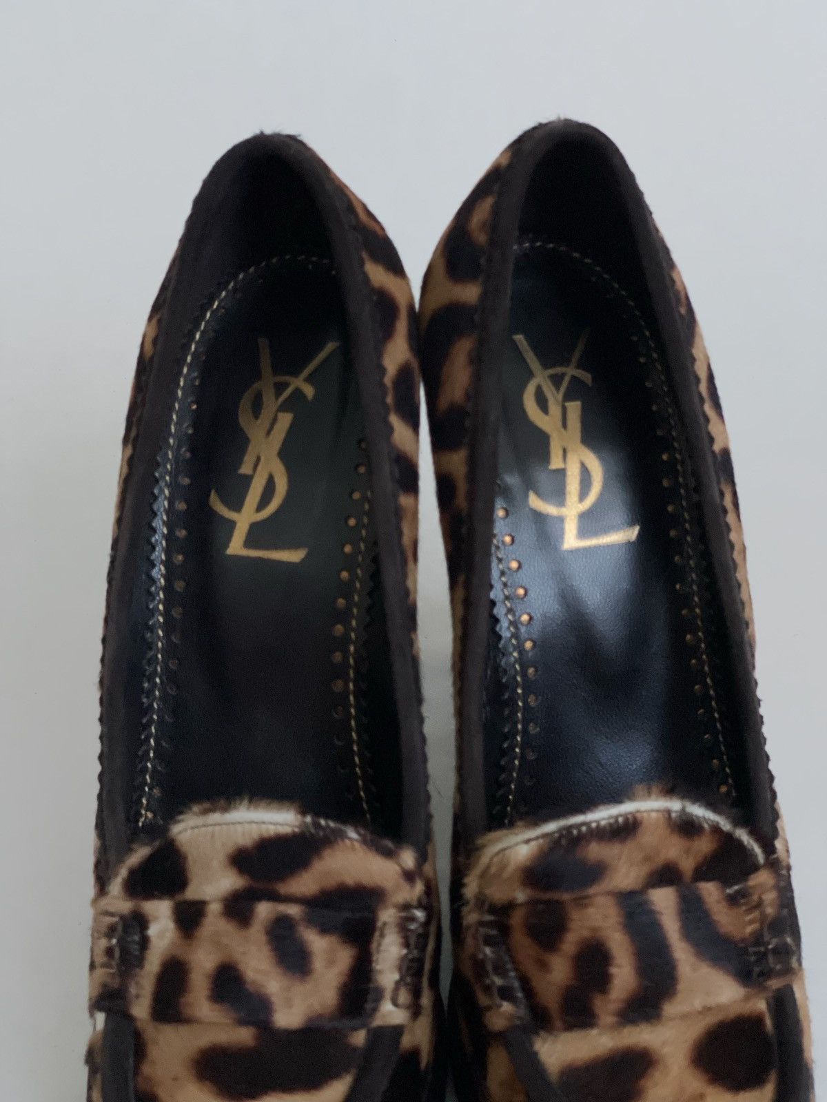 Other Vintage Saint Lauren fur leopard platform shoes Size US 9 / IT 39 - 2 Thumbnail