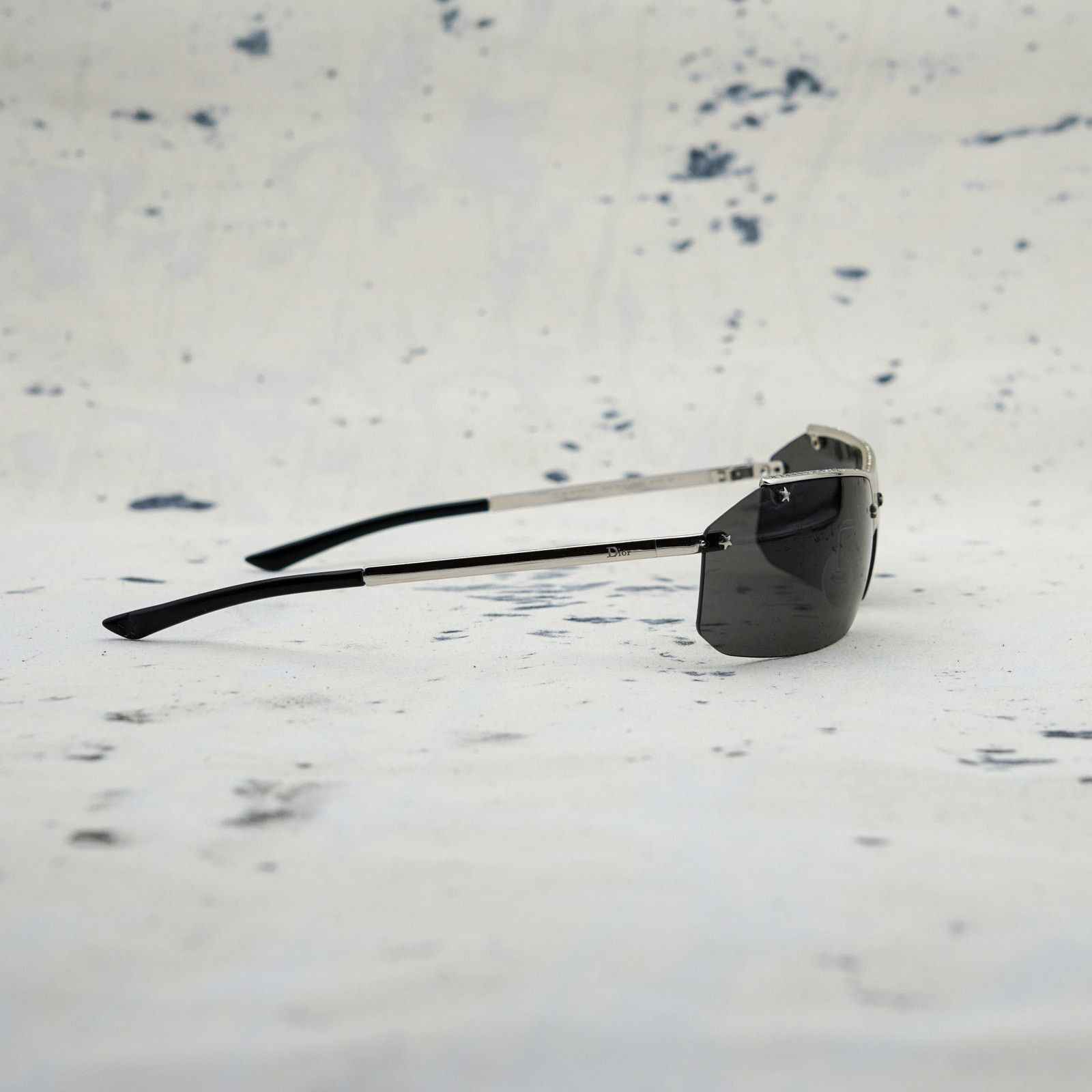 Dior Vintage dior hit 2 silver frame dark lens logo sunglasses Size ONE SIZE - 3 Thumbnail