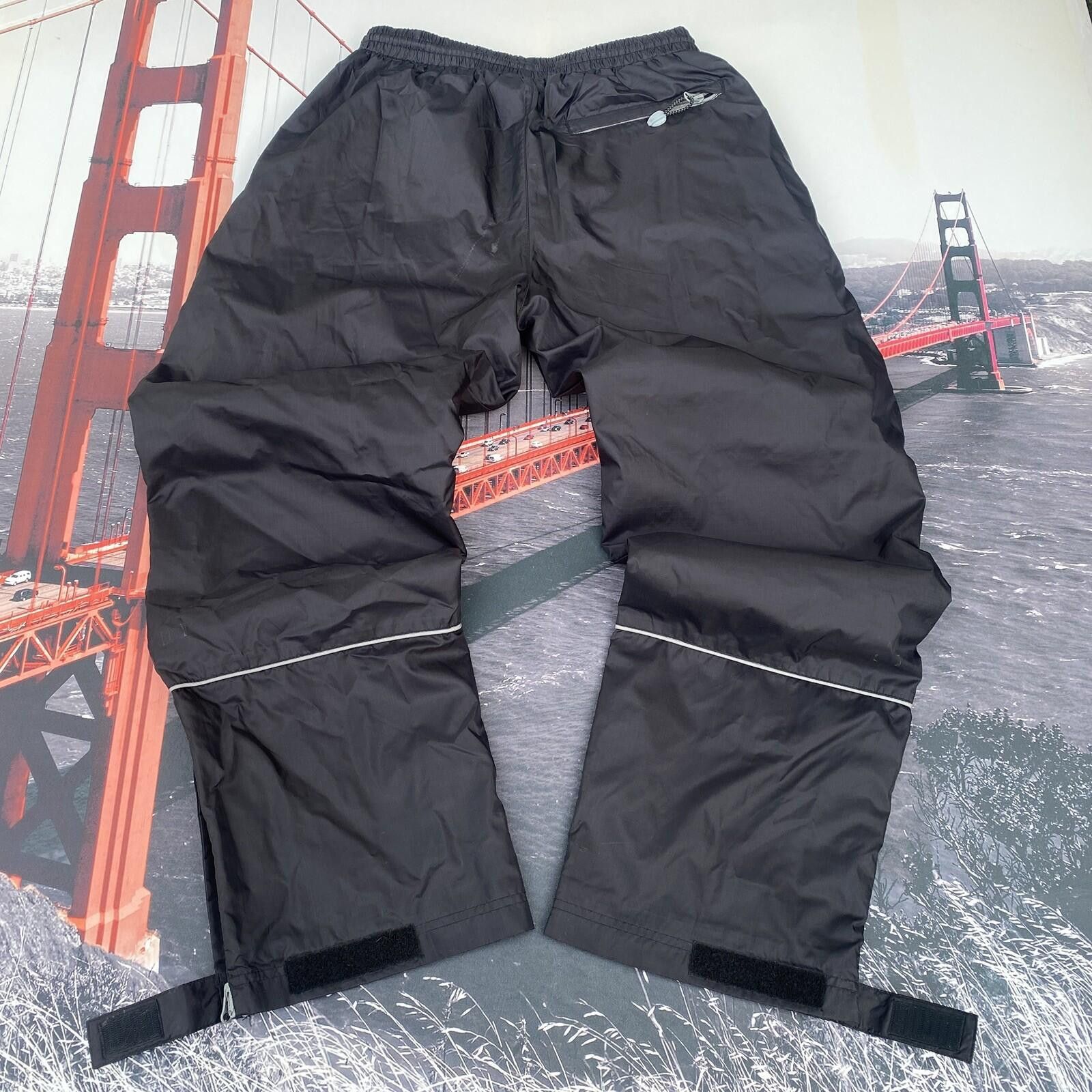 Reebok VTG Reebok Men's M Black Windbreaker Track Pants Ankle Zip Size US 32 / EU 48 - 2 Thumbnail
