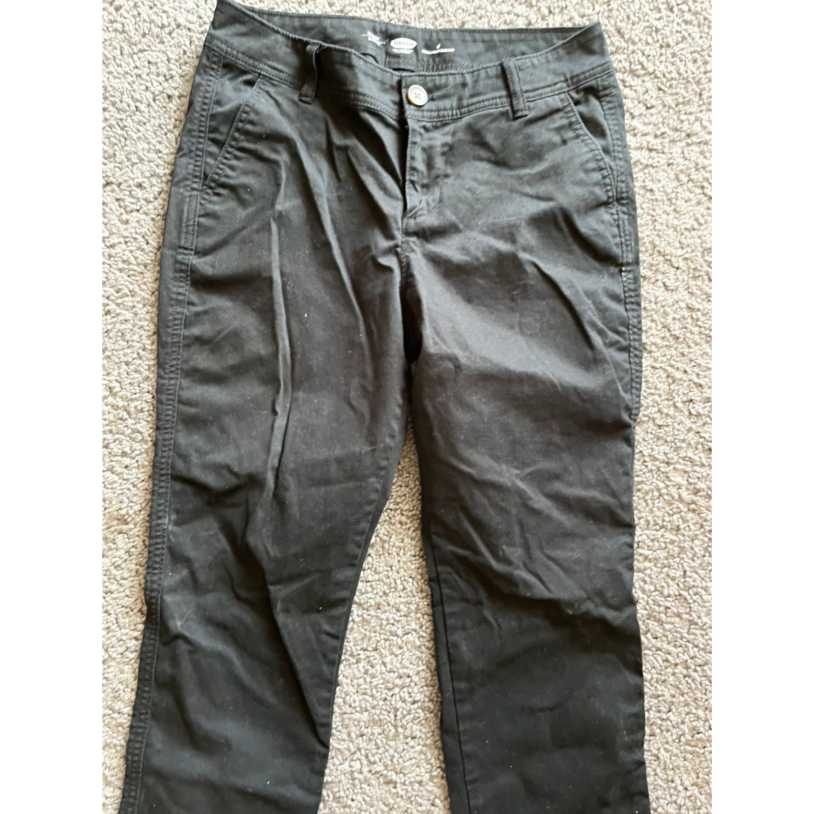 Old Navy Old Navy Black Dress Pants Women 6 Mid Rise Skinny Ankle Cotton Blend Inseam 28in Size 28" / US 6 / IT 42 - 2 Thumbnail