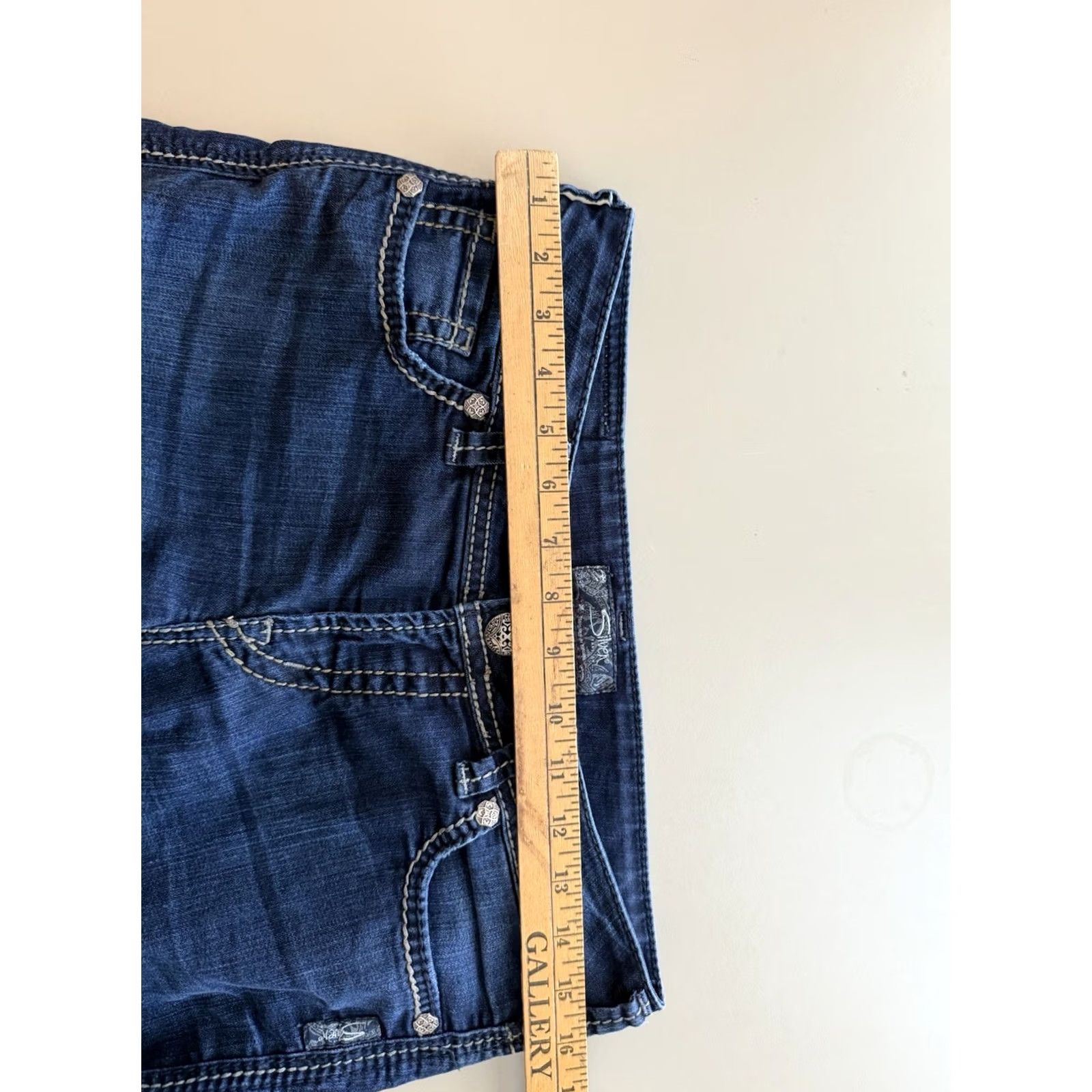 Silver Jeans Co. Silver Jeans Suki Capri Jeans Womens W29 Blue Stretch Denim Western Concert Weekend Metal Size 29" - 6 Thumbnail