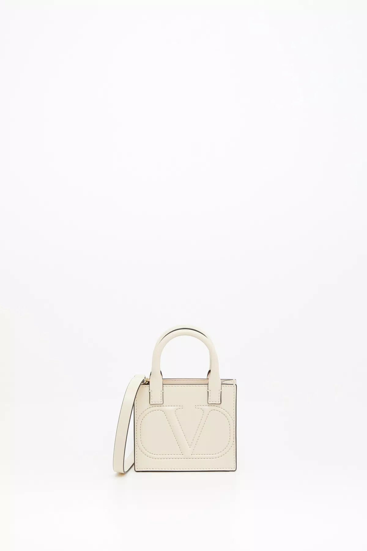 Valentino o1s1wg110426 Size:OS / Vlogo Walk Mini Bag in Calfskin Ivory Size ONE SIZE - 1 Thumbnail