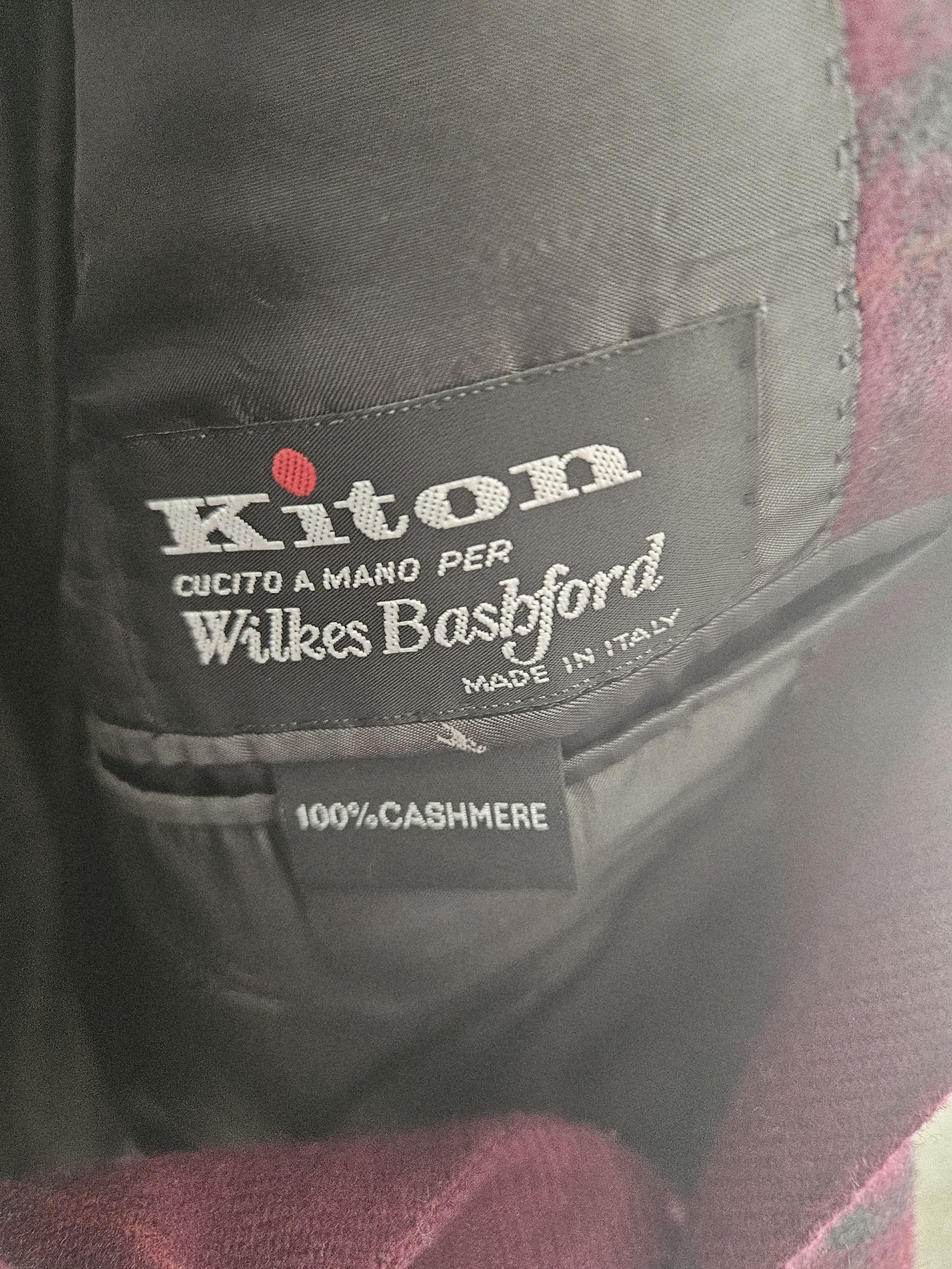 Kiton Kiton Napoli 100% Cashmere Sport Coat Burgundy Italy Size 46L - 4 Thumbnail