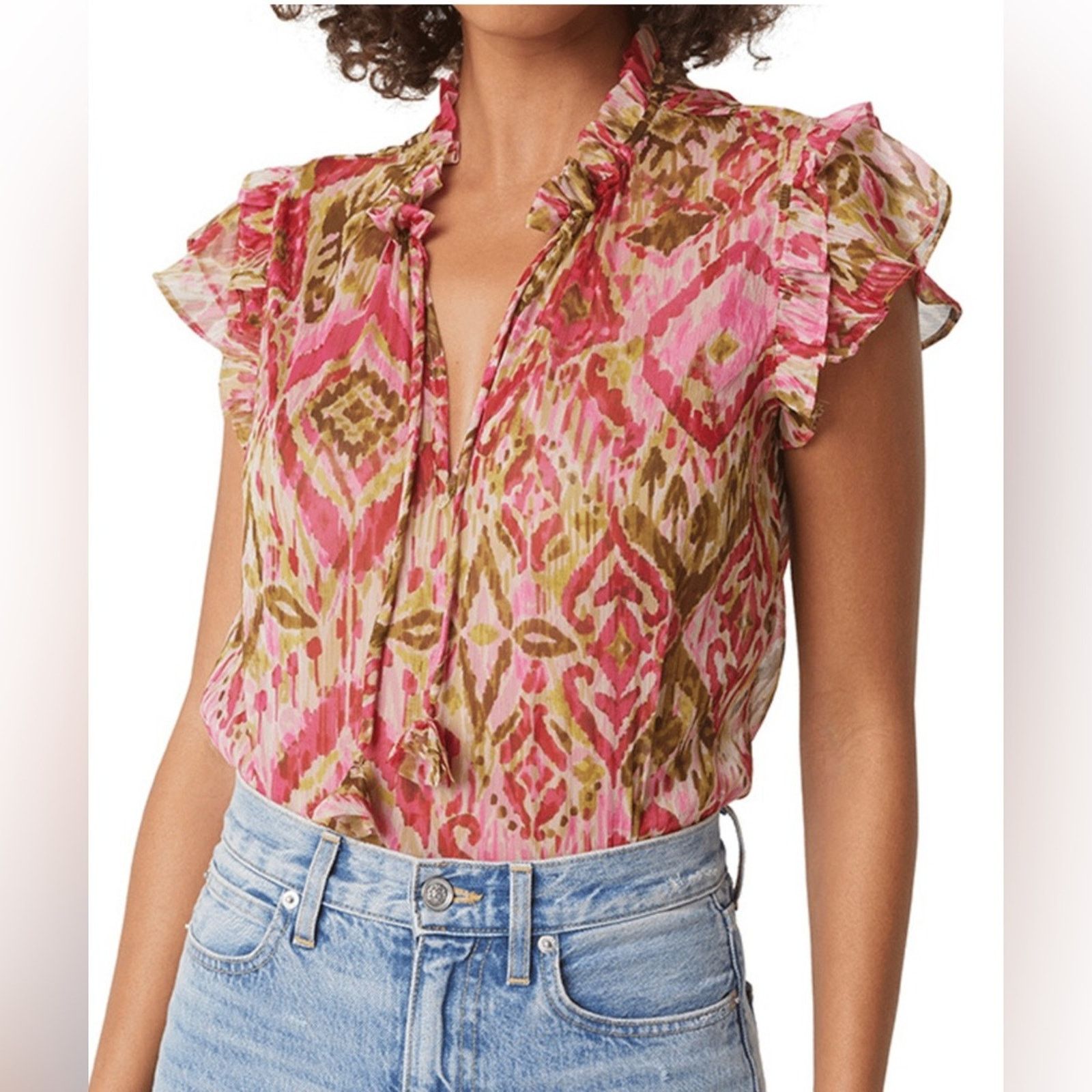 MISA Los Angeles MISA Los Angeles Basia Top Summer Ikat Size:L Size L / US 10 / IT 46 - 1 Thumbnail