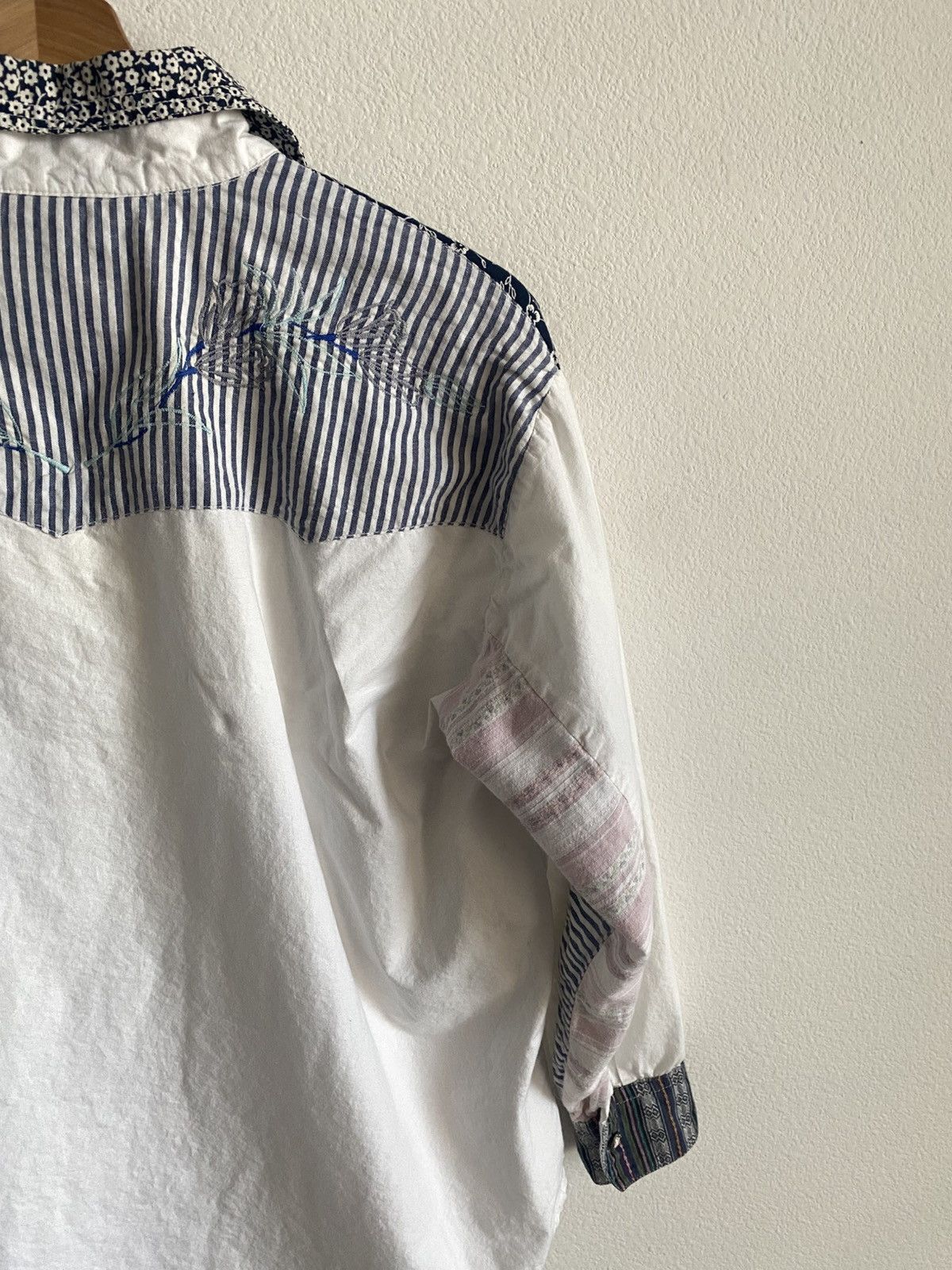 Vintage Vintage 90s Patchwork Button Up Shirt Size US S / EU 44-46 / 1 - 6 Thumbnail