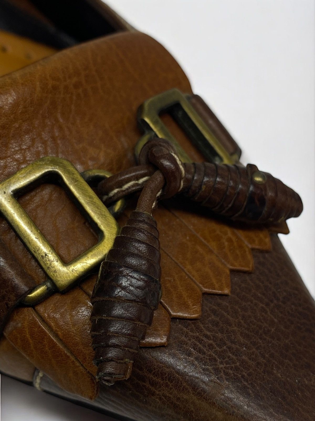 Balenciaga 🔥 BALENCIAGA BROWN TASSLE PUMPS VINTAGE LOAFER STYLE Size US 5 / IT 35 - 9 Thumbnail