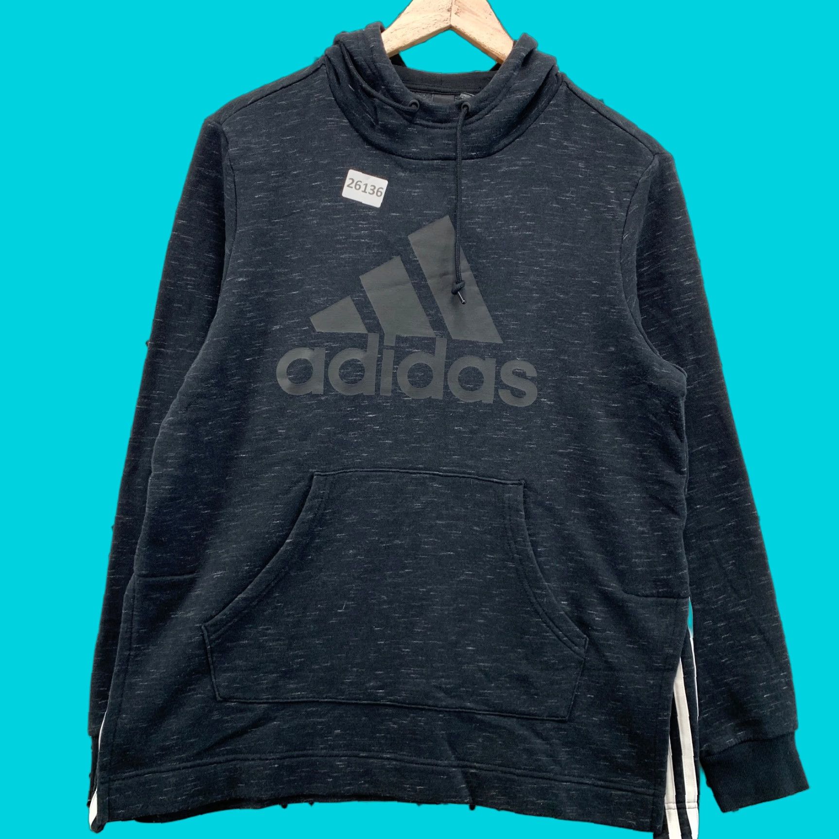 Adidas Adidas Hooded Sweatshirt Black Womens Medium Active Running Pullover 21.5x26.5 Size M / US 6-8 / IT 42-44 - 1 Thumbnail