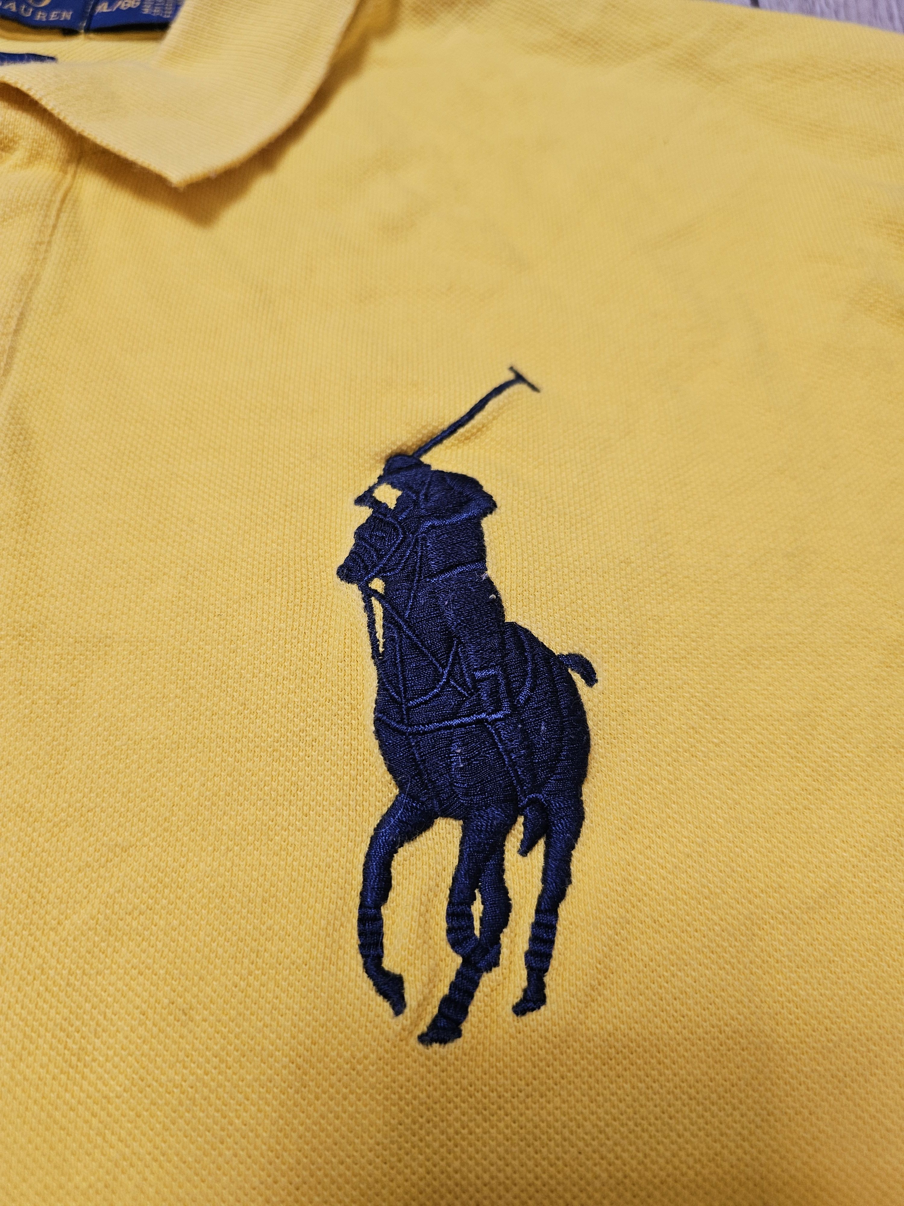 Polo Ralph Lauren × Vintage VINTAGE POLO RALPH LAUREN BIG PONY YELLOW POLO SHIRT Size US XL / EU 56 / 4 - 4 Thumbnail