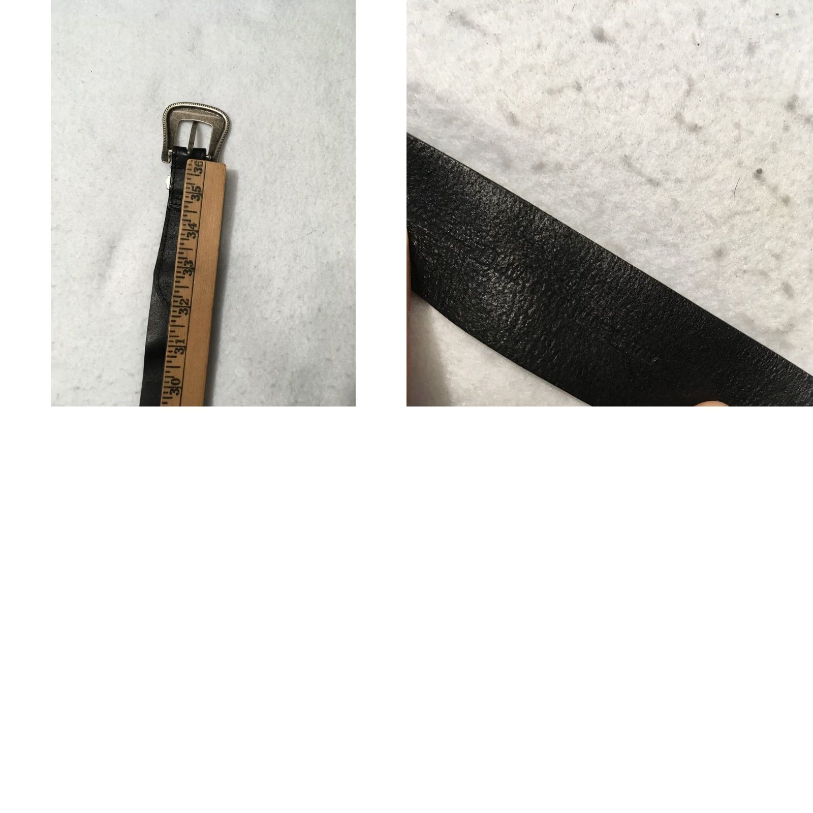 Massimo Dutti Massimo Dutti Belt Black Leather Buckle silver Tone 32 34 36 mens womens Size ONE SIZE - 9 Thumbnail