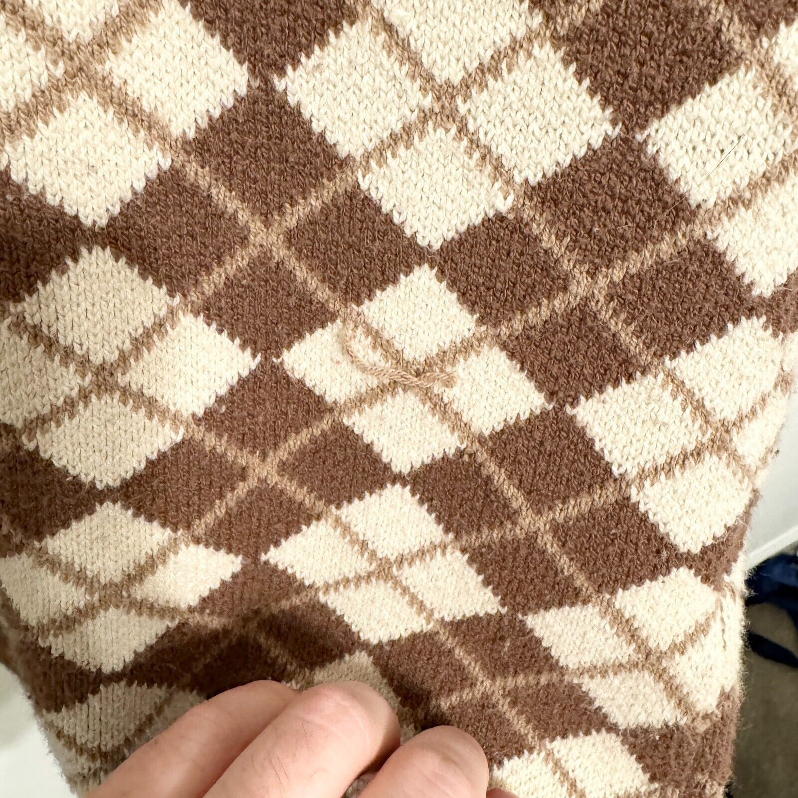 Hollister Hollister Dress XS Brown Plaid Sleeveless Knit Sweater Mini Size XS / US 0-2 / IT 36-38 - 3 Thumbnail