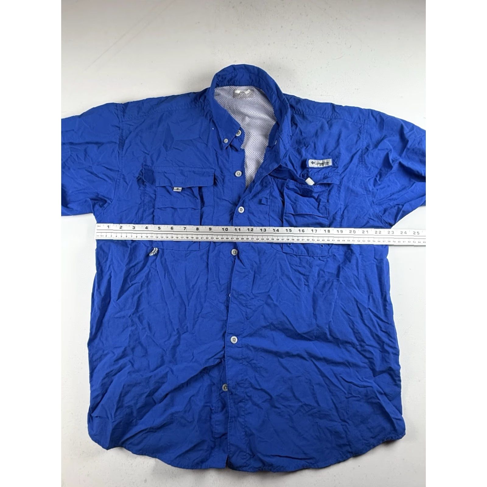 Altea Columbia PFG Mens Button-Up Shirt Short Sleeve Teal L Blue Fish Theme Fishing Shirt Mens Size L Size US L / EU 52-54 / 3 - 3 Thumbnail