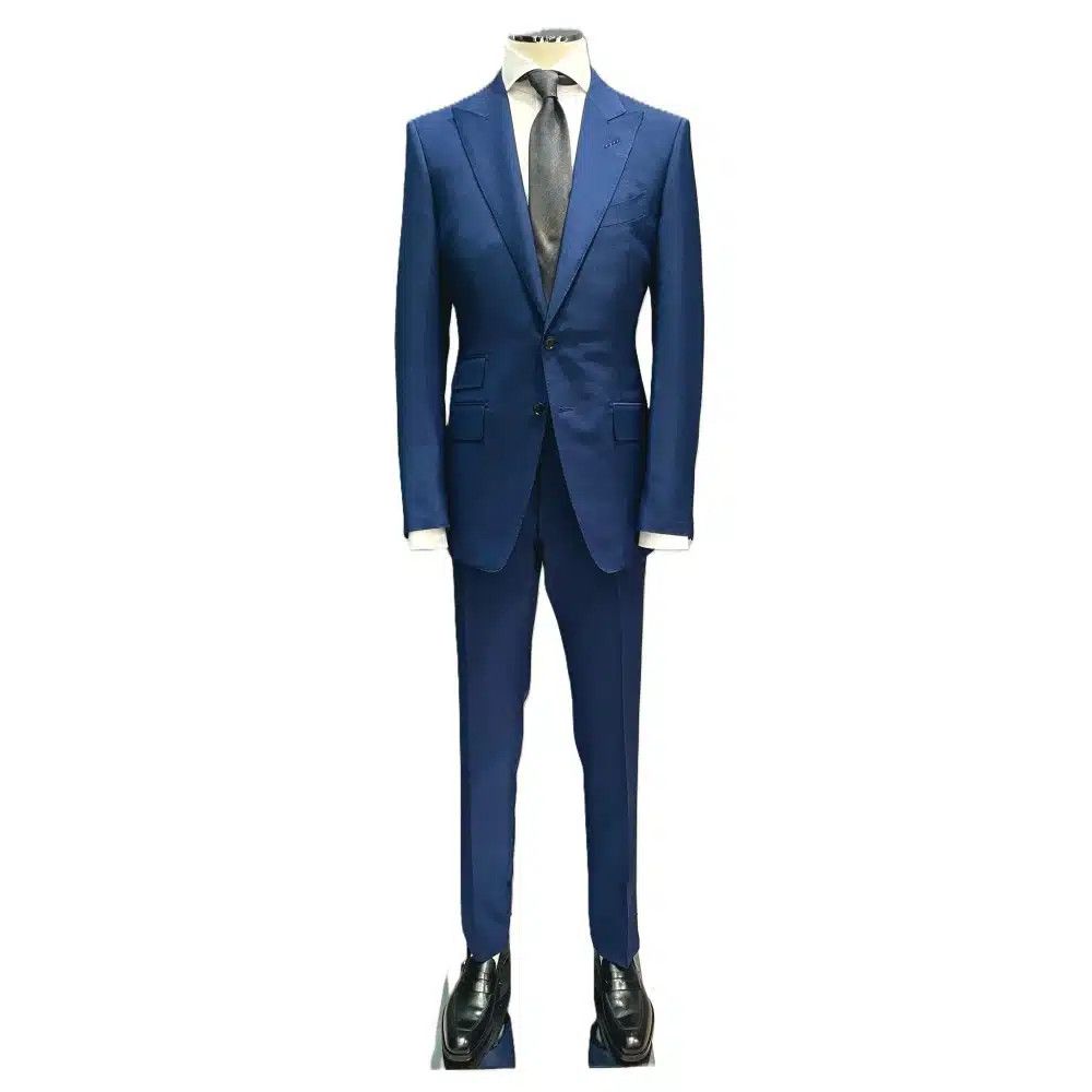 Tom Ford o1loc1c0725 2LEP01 Mohair Wool O’Connor Suit in Blue Size US XXL / EU 58 / 5 - 1 Thumbnail