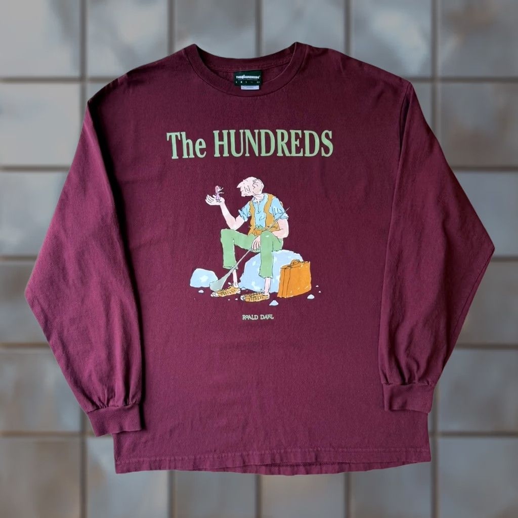 The Hundreds The Hundreds Roald Dahl Shirt XL Long Sleeve Maroon BFG Archive Streetwear Mens XL Red Size US XL / EU 56 / 4 - 1 Thumbnail