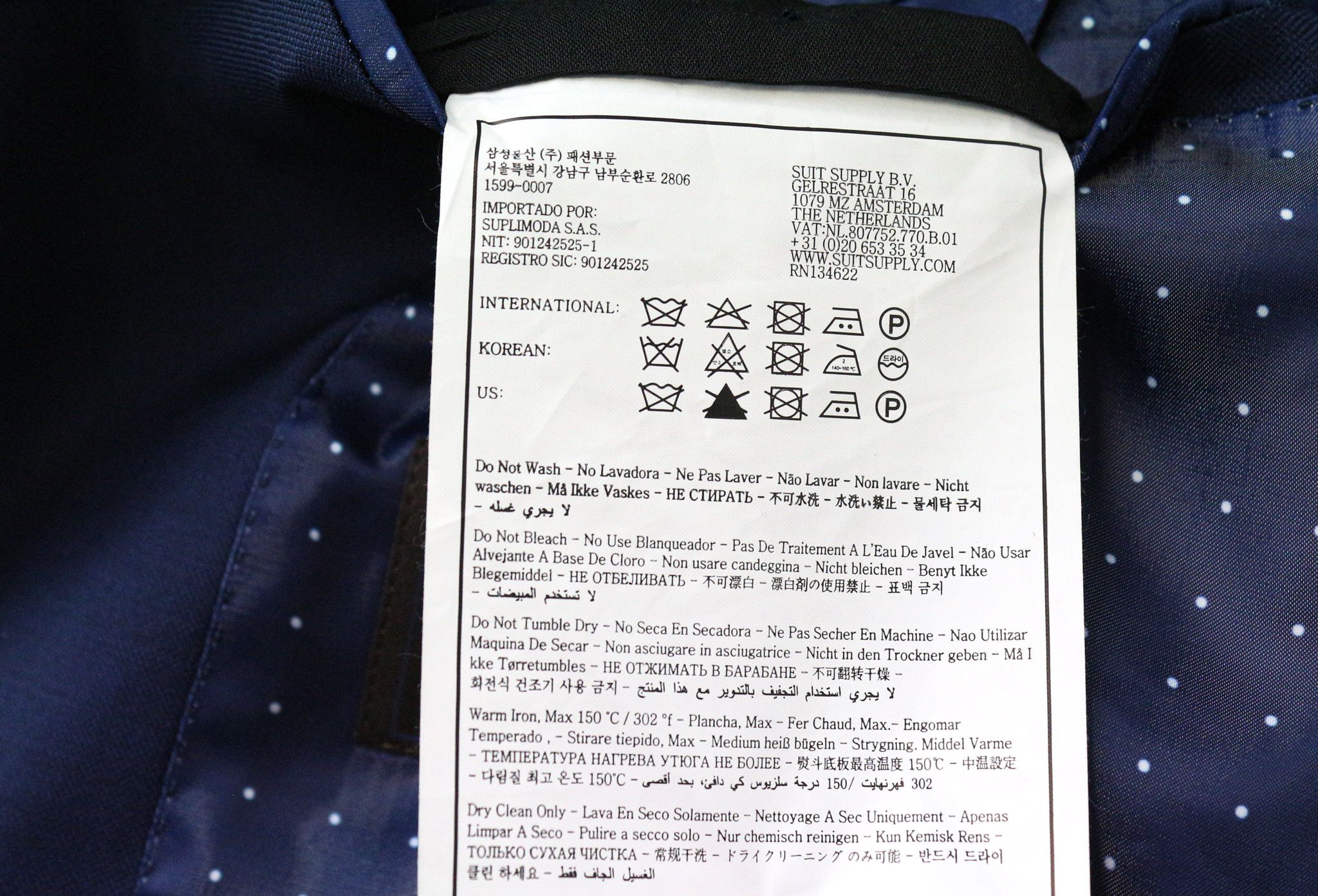 Suitsupply LA SPALLA UK50L Blue Wool Lined Blazer 74767 Size 50L - 7 Thumbnail