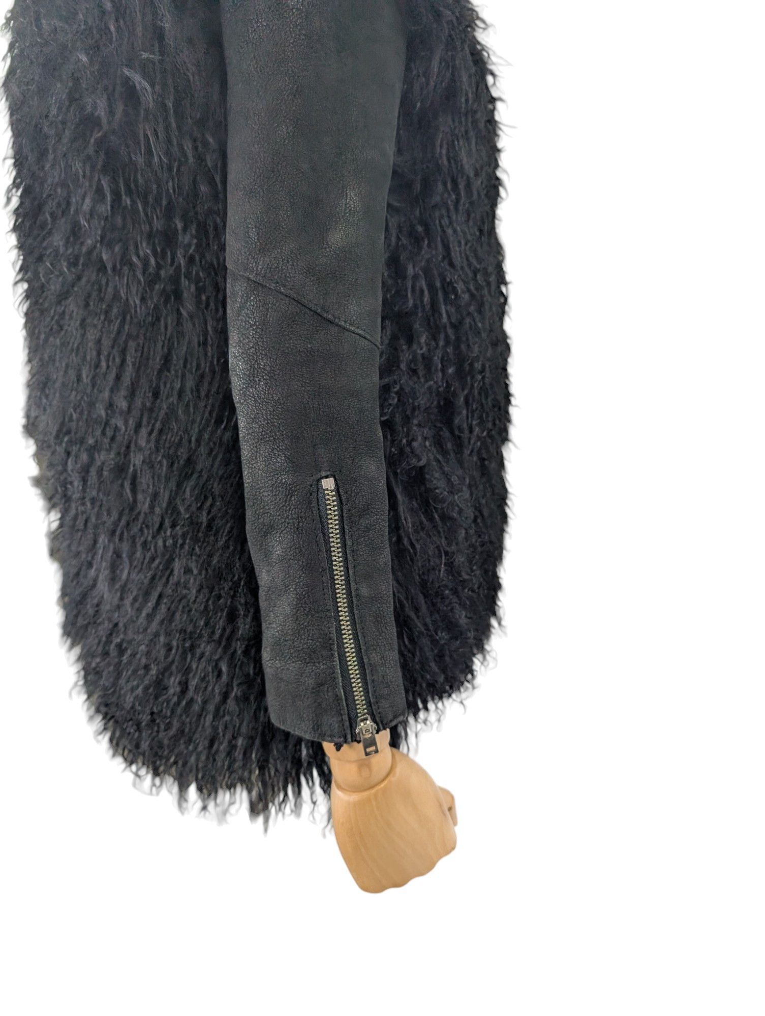 Helmut Lang Helmut Lang Black Leather And Long Sheep Hair Jacket Size S / US 4 / IT 40 - 6 Thumbnail