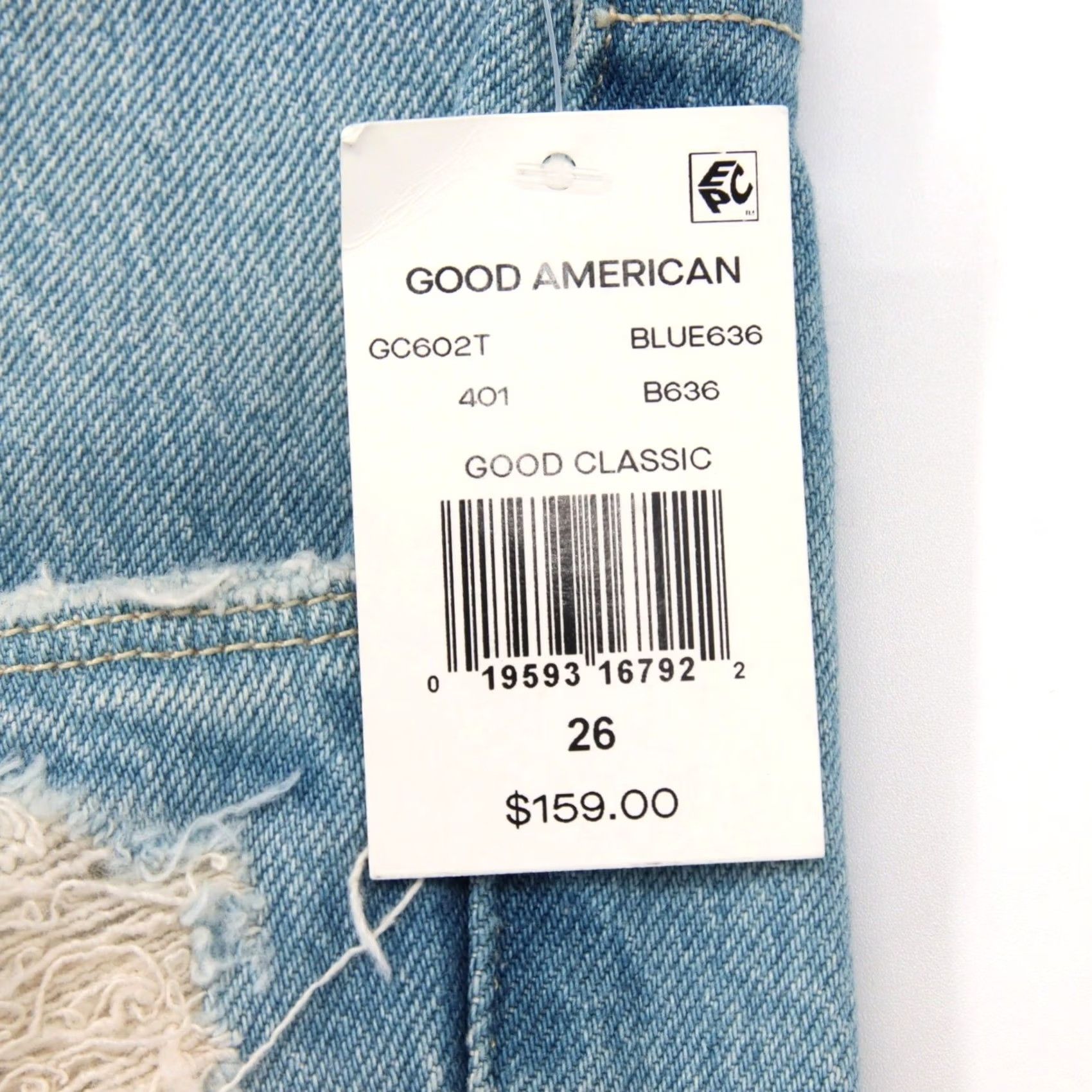 Good American Good American Womens Good Classic High Rise Straight Leg Jeans Light Wash Sz 26 Size 26" / US 2 / IT 38 - 6 Thumbnail