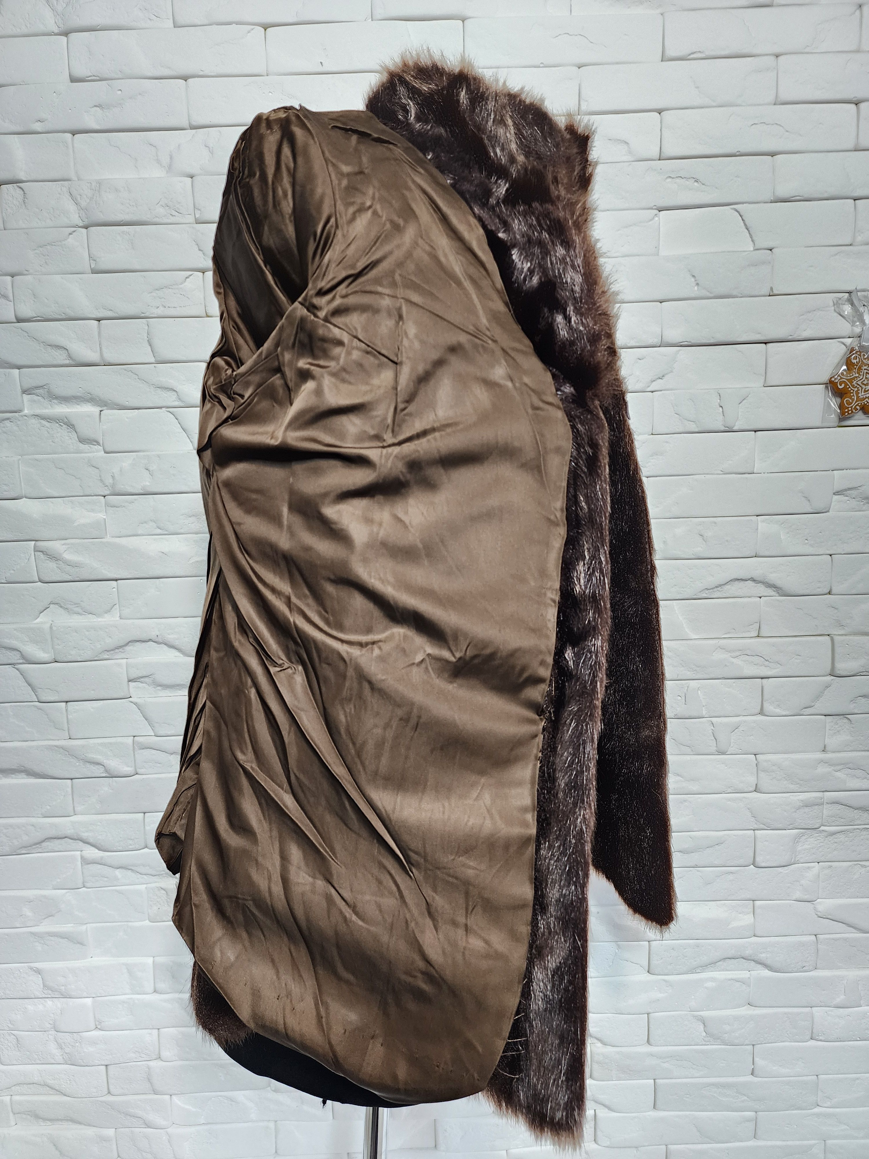 Furla Warm Brown Women's Fur Coat. Size L / US 10 / IT 46 - 7 Thumbnail