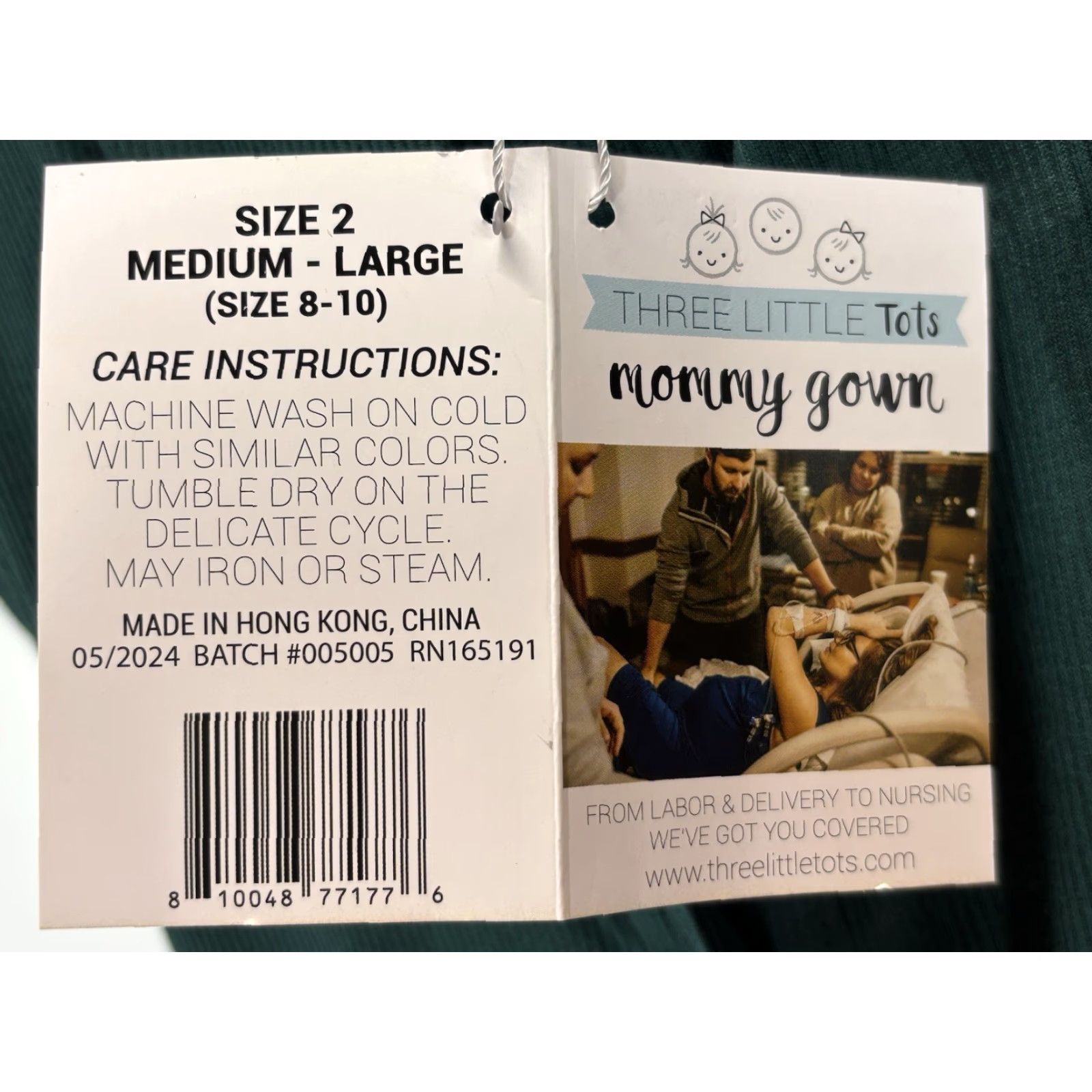 Vintage Three Little Tots Maternity Nursing Gown Sz 2 (8-10) Green Comfort Ribbed Short Sleeve Snap Modal Nursing Gown Womens Size ONE SIZE - 7 Thumbnail