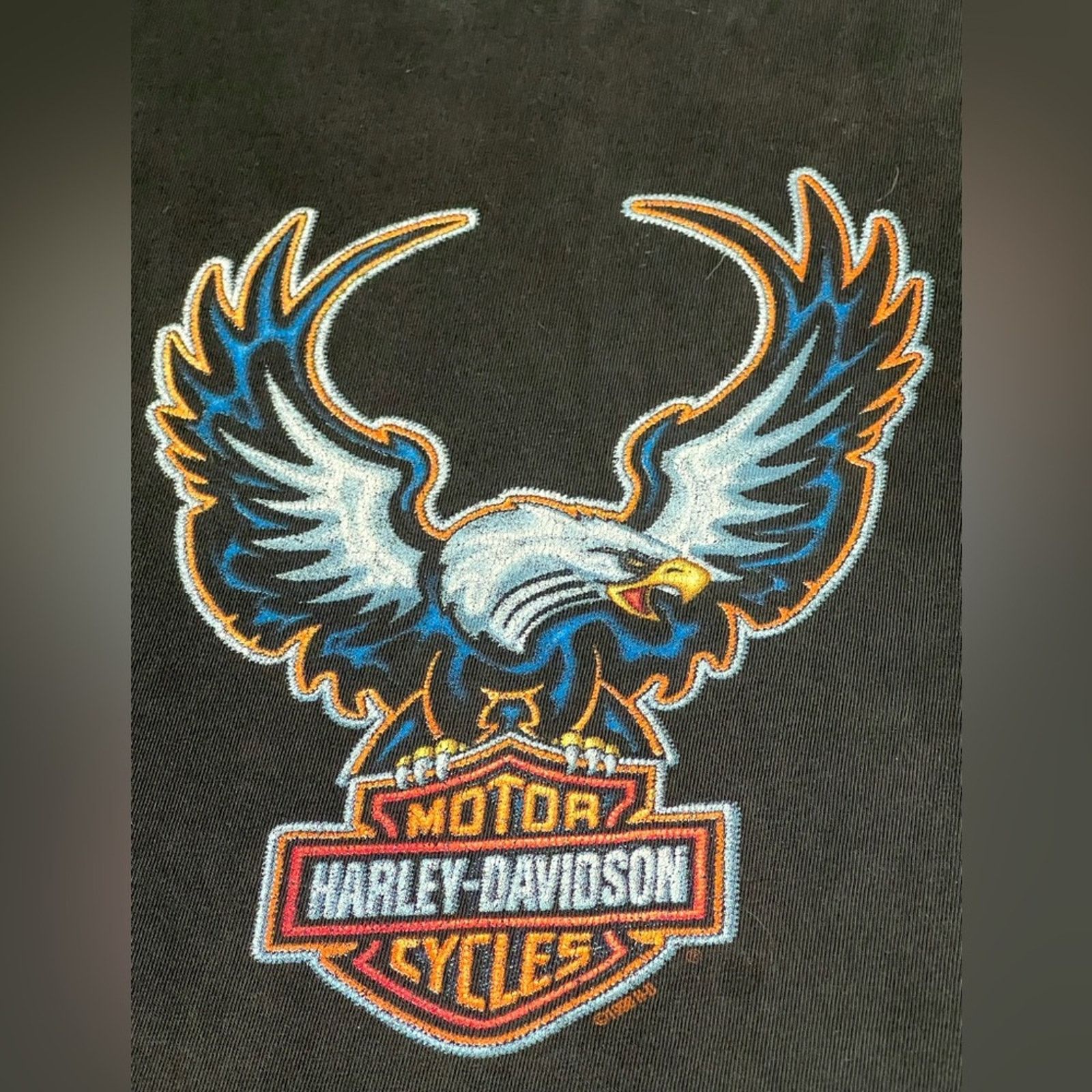 Harley Davidson Vtg 90s Harley Davidson Shirt Eagle Logo Rare USA Made Size US XL / EU 56 / 4 - 2 Thumbnail